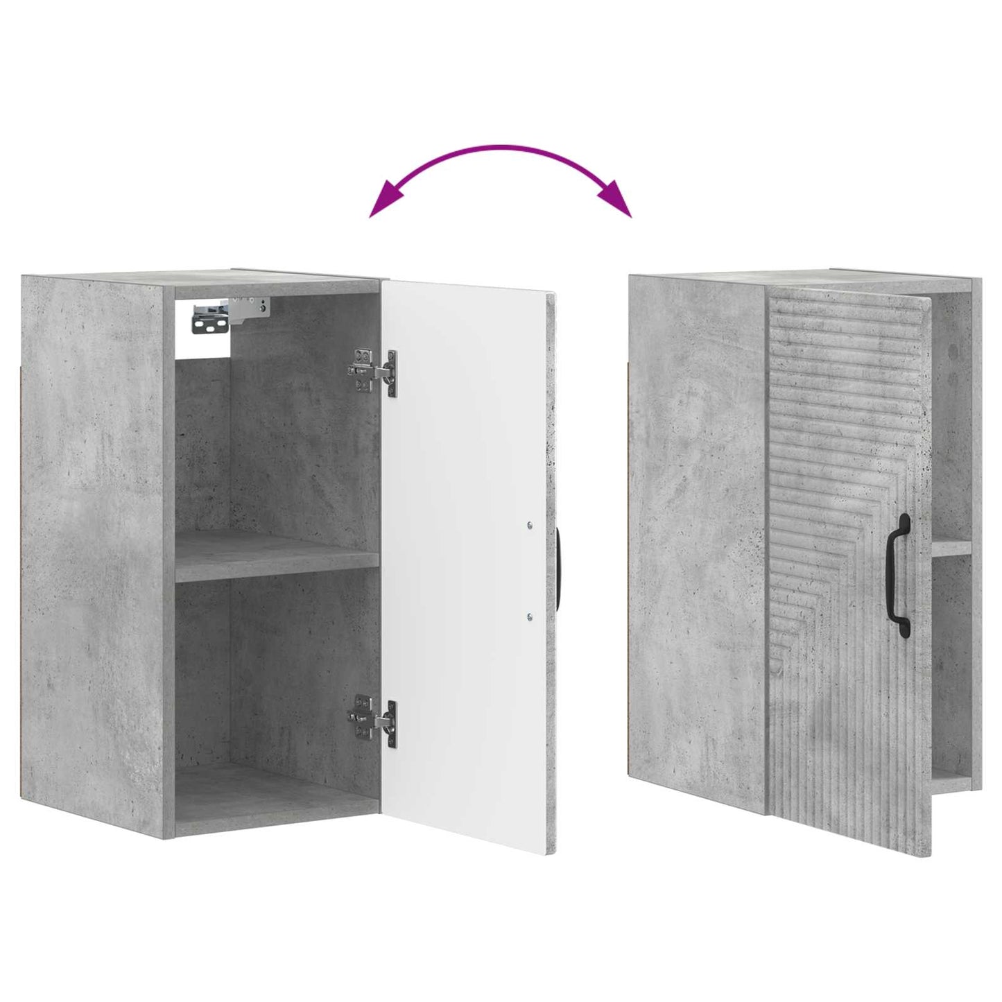 Bathroom Wall Cabinet HAARLEM Concrete Grey 30 x 31 x 59 cm