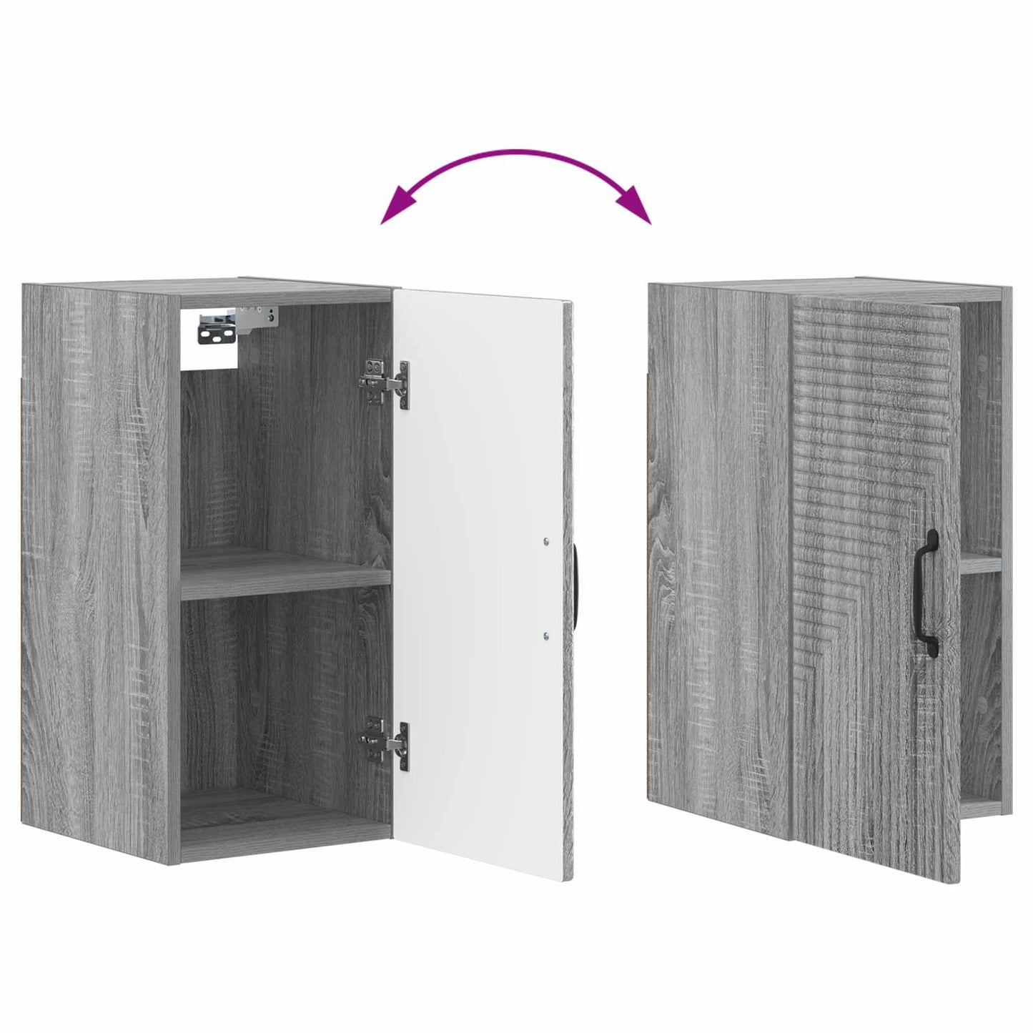 Bathroom Wall Cabinet HAARLEM Grey Sonoma 30 x 31 x 59 cm