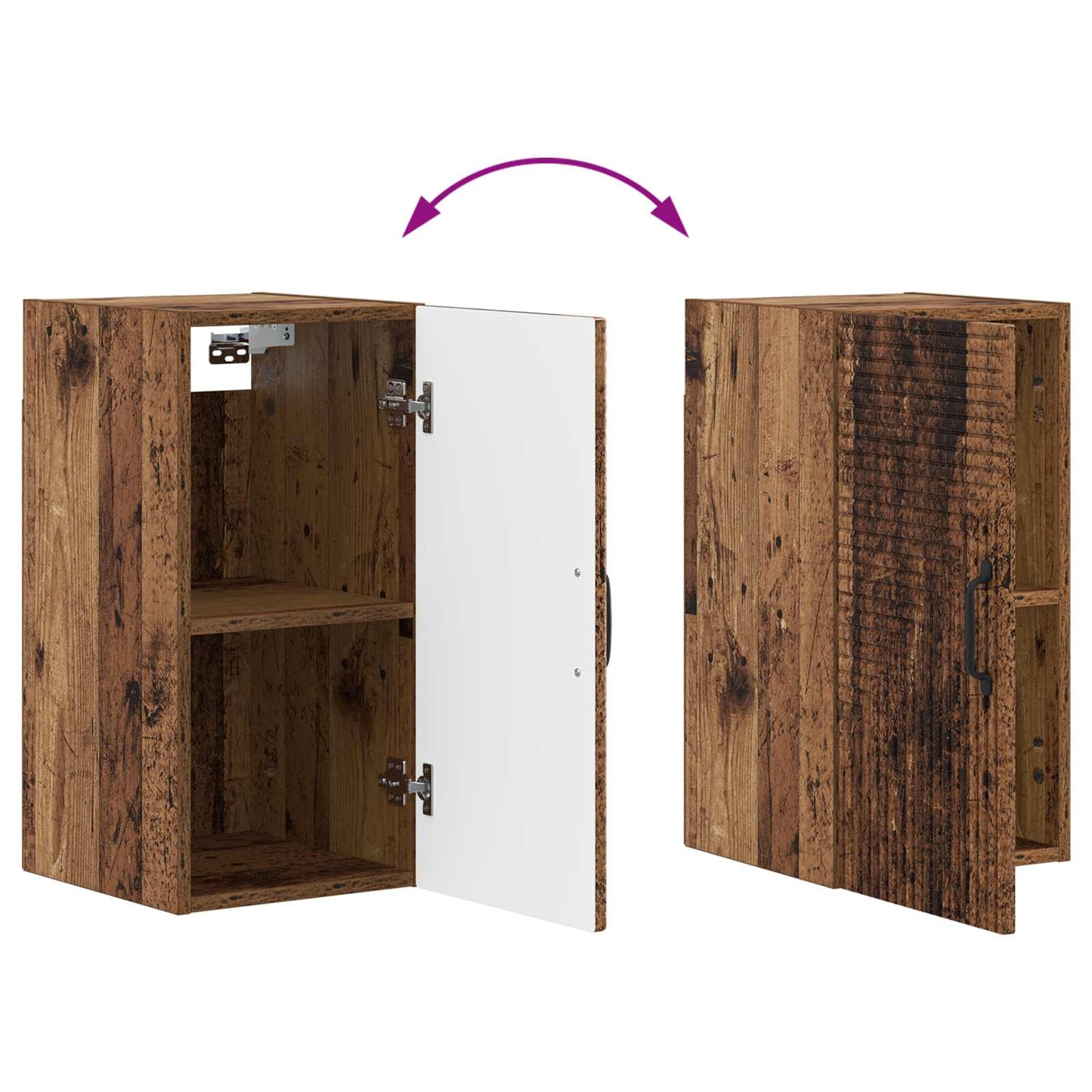 Bathroom Wall Cabinet HAARLEM Old Wood 30 x 31 x 59 cm