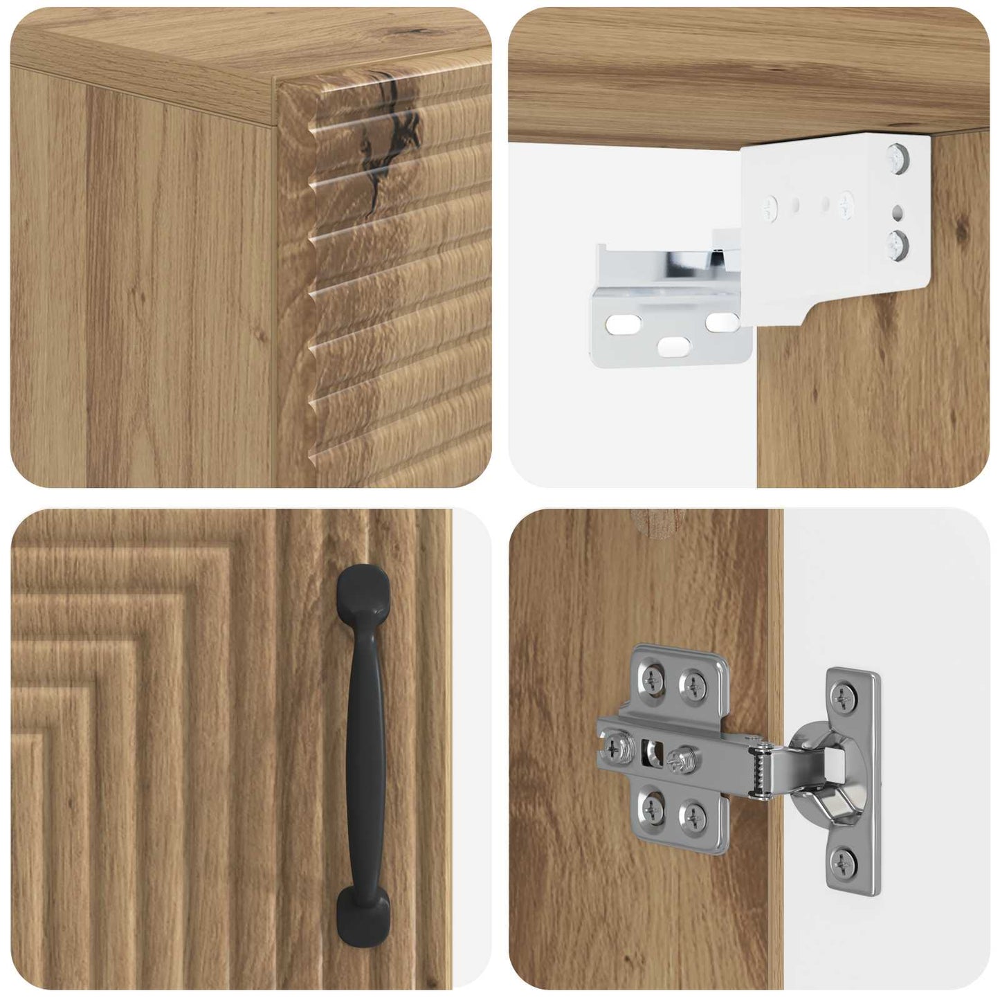 Bathroom Wall Cabinet HAARLEM Artisan Oak 30 x 31 x 59 cm