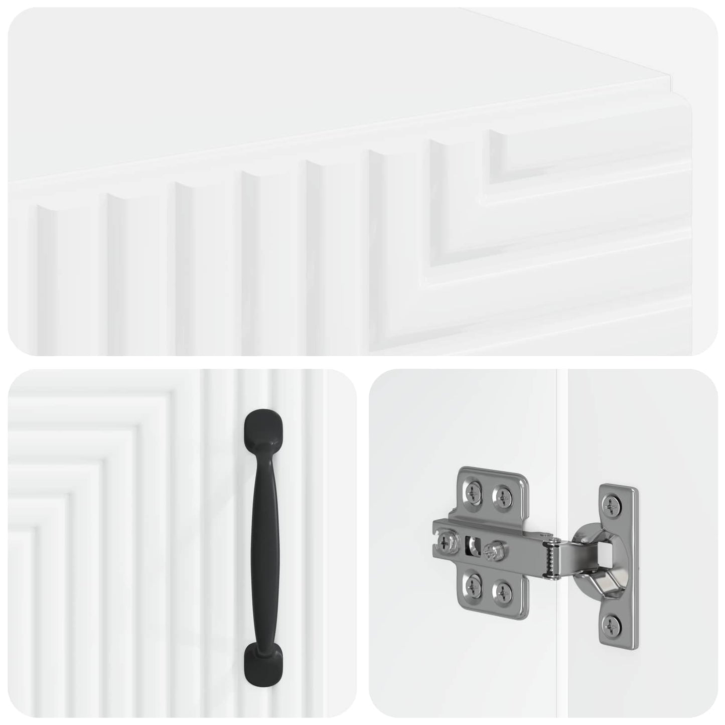 Bathroom Cabinet with Open Shelf HAARLEM White 30 x 31 x 190 cm