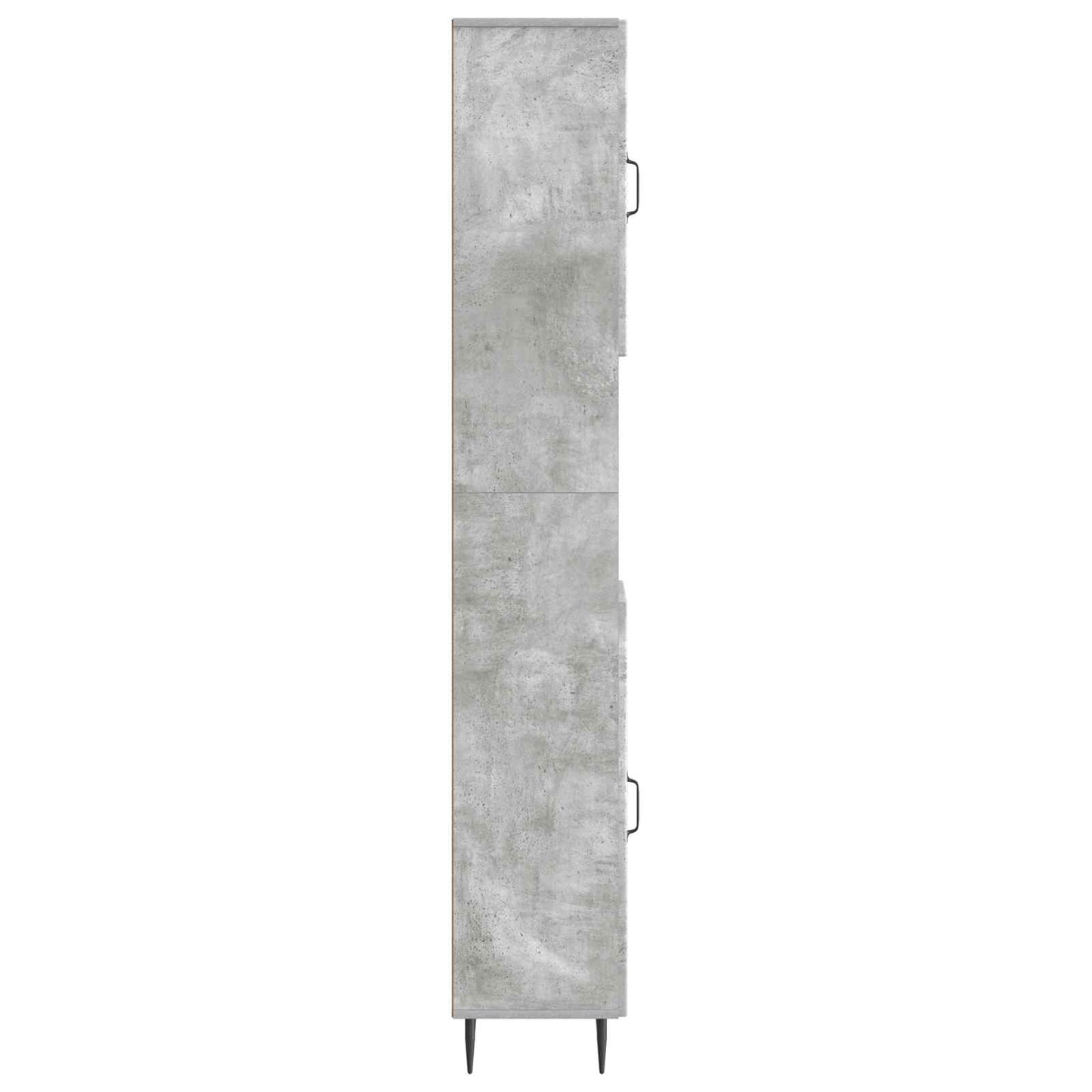 Bathroom Cabinet with Open Shelf HAARLEM Concrete Grey