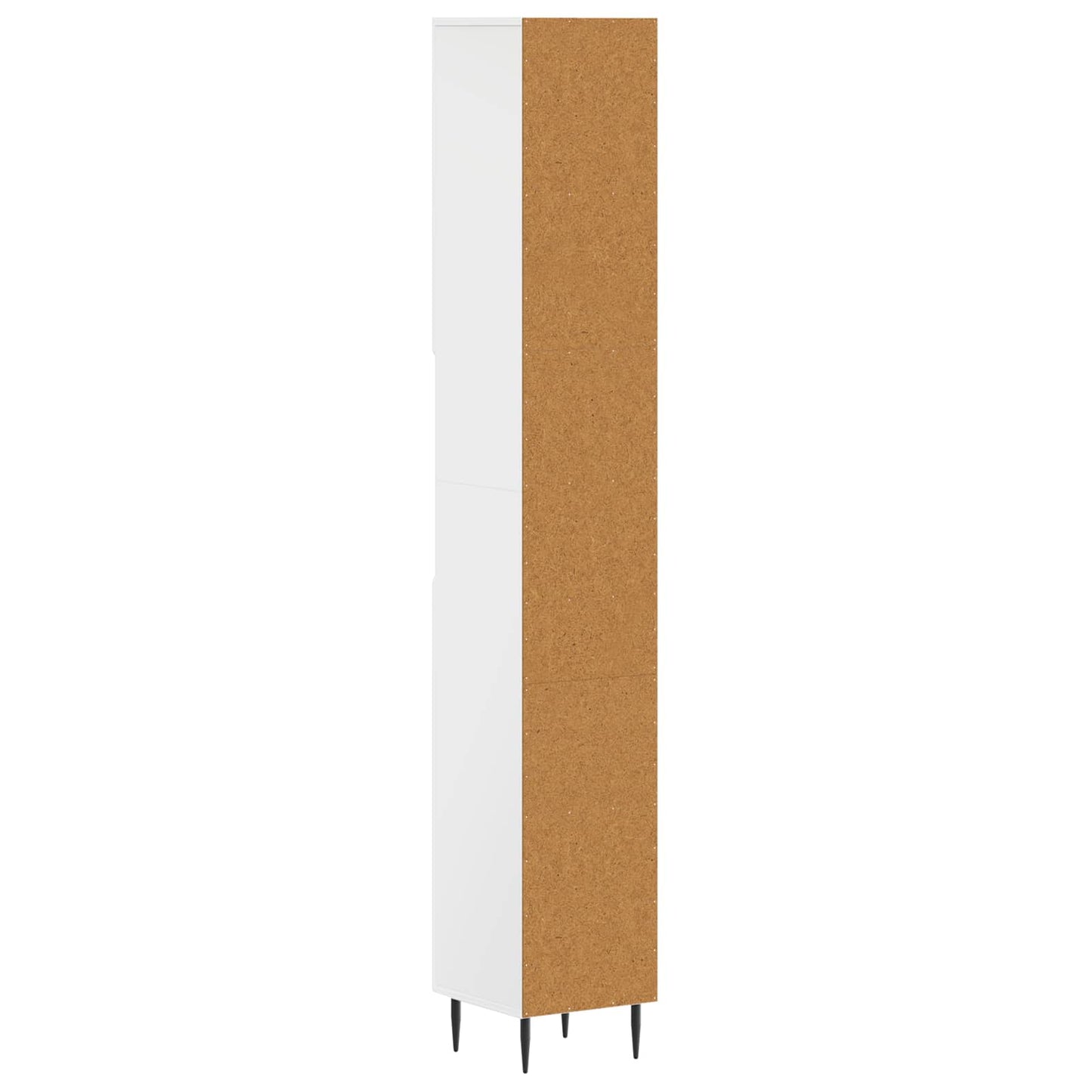 Bathroom Cabinet with Open Shelf HAARLEM High Gloss White
