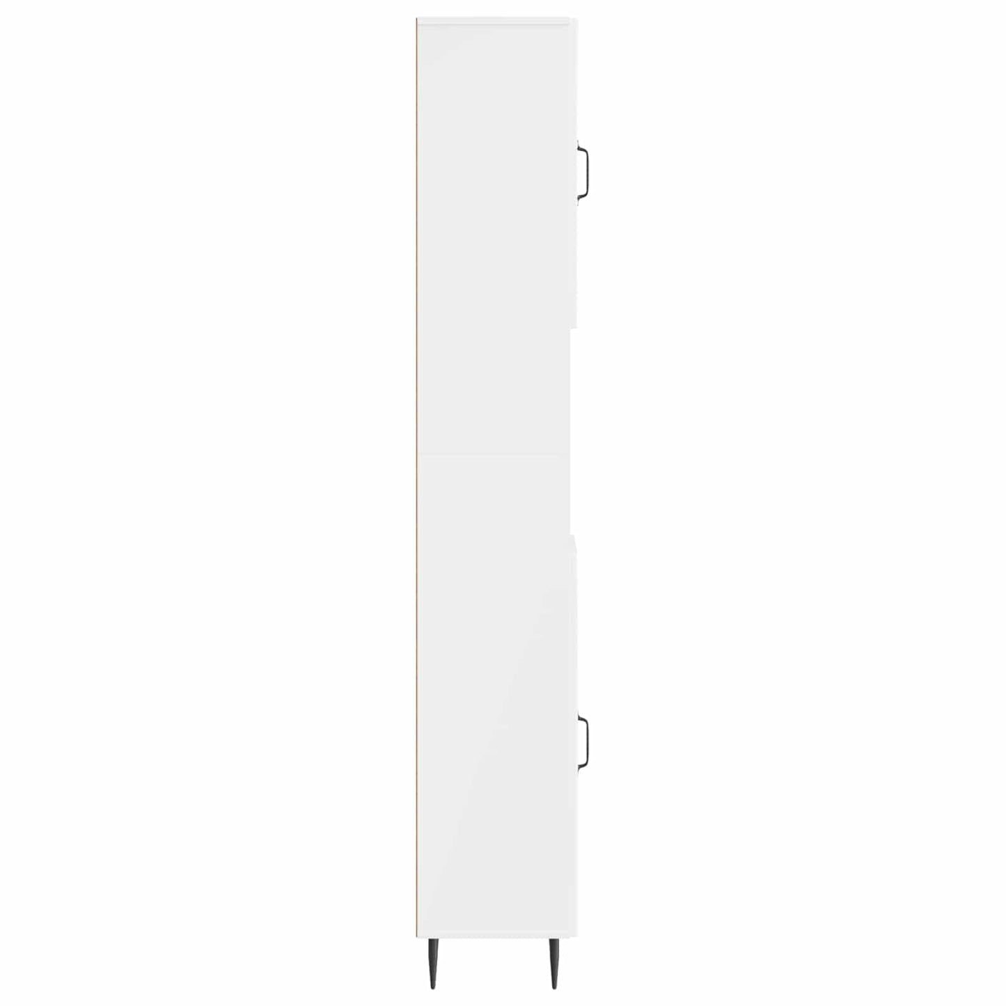 Bathroom Cabinet with Open Shelf HAARLEM High Gloss White