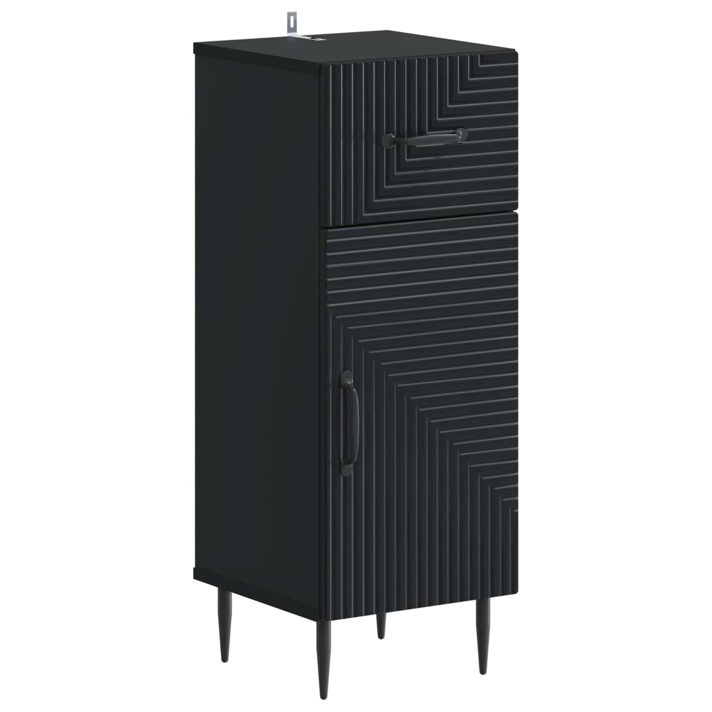 Bathroom Storage Cainet HAARLEM Black 30 x 31 x 80 cm