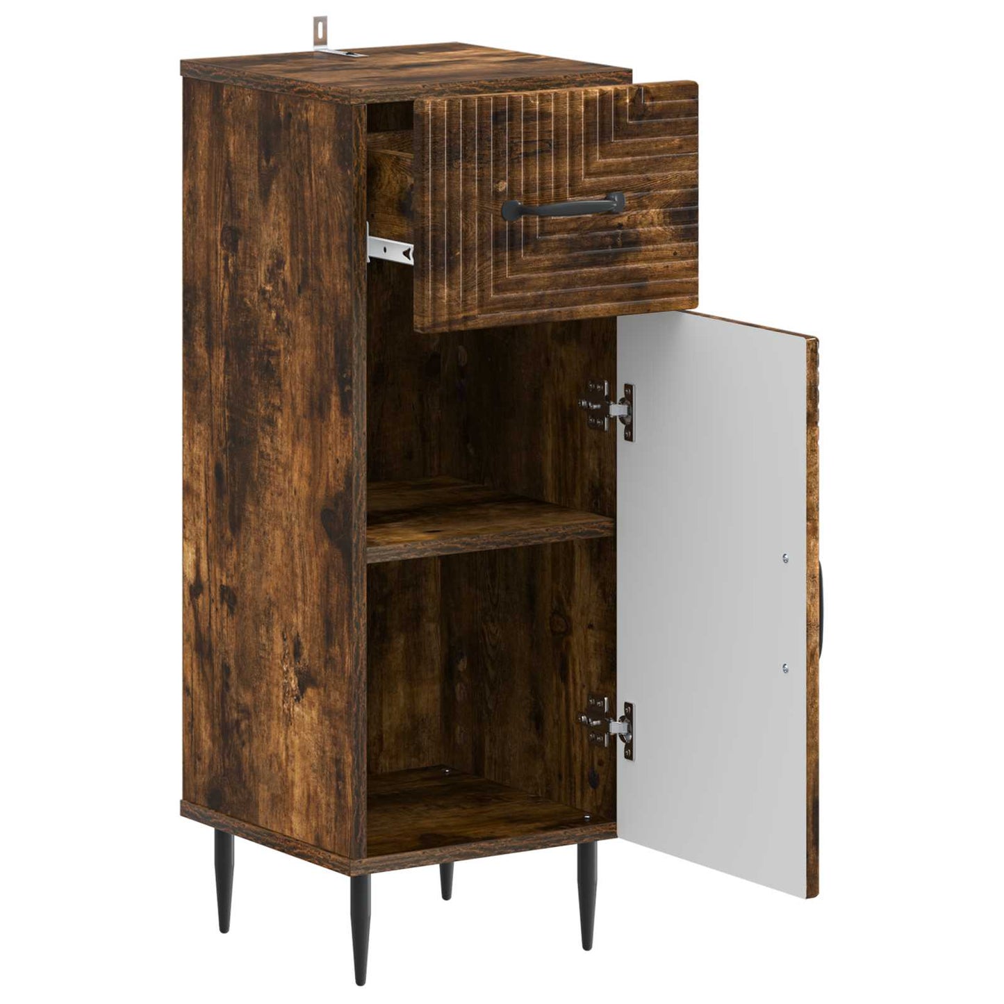 Bathroom Storage Cainet HAARLEM Smoked Oak 30 x 31 x 80 cm