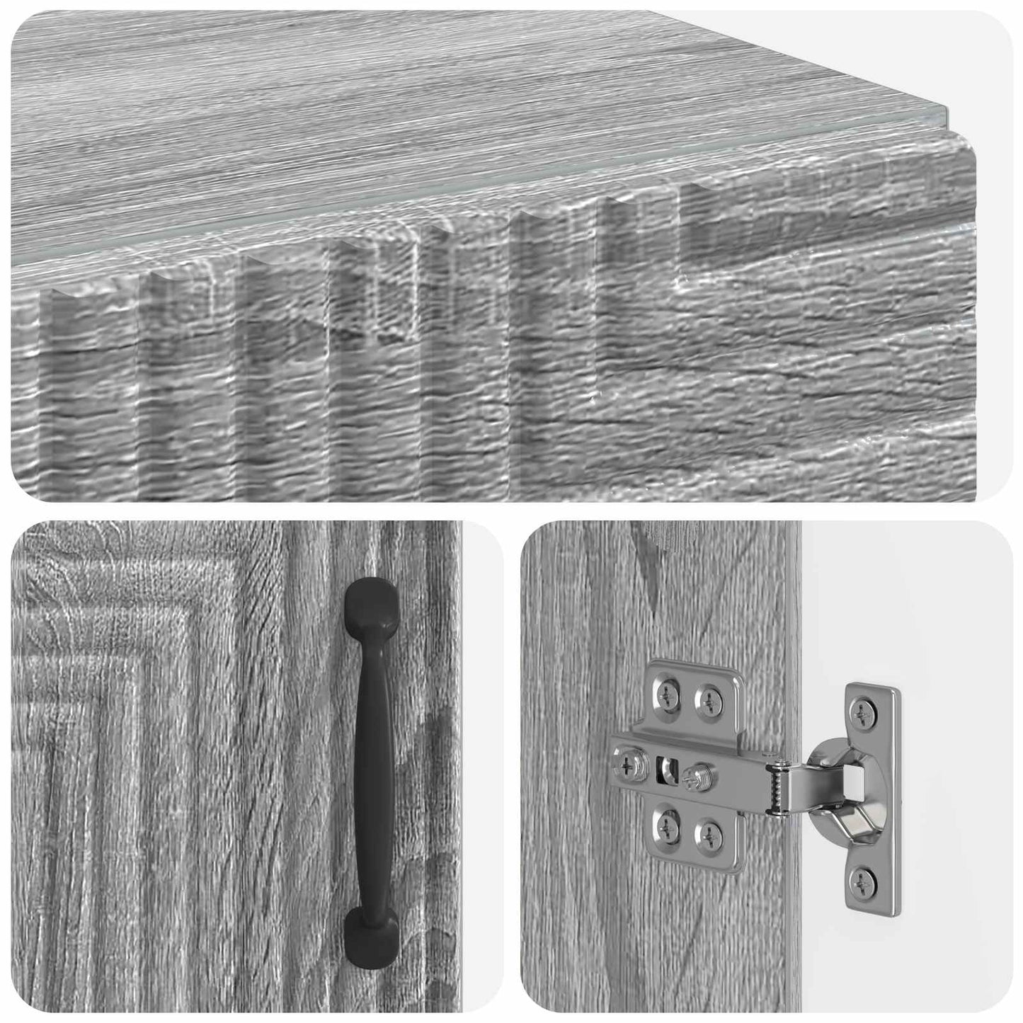 Bathroom Storage Cainet HAARLEM Grey Sonoma 30 x 31 x 80 cm
