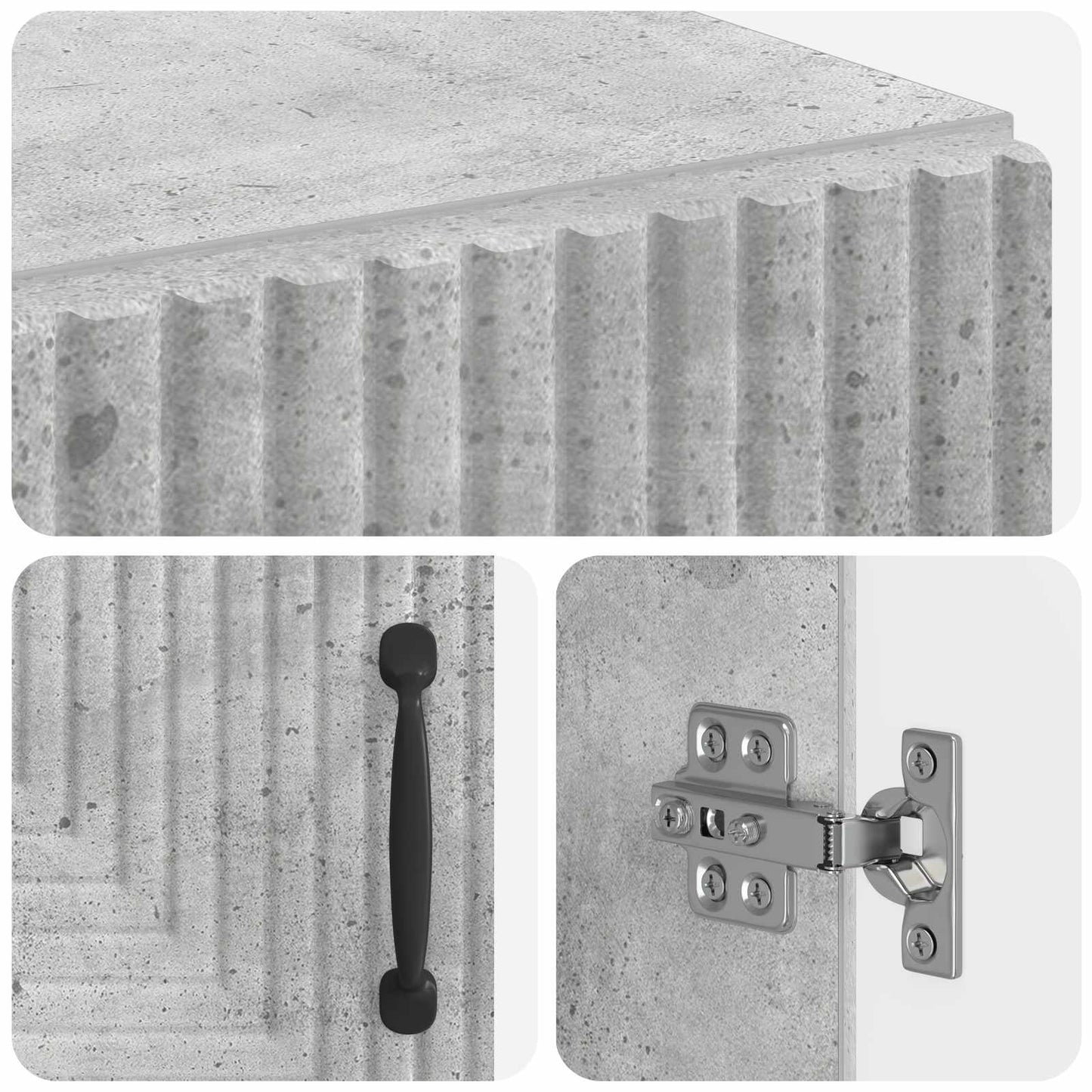 Bathroom Storage Cainet HAARLEM Concrete Grey 59.5 x 31 x 80 cm