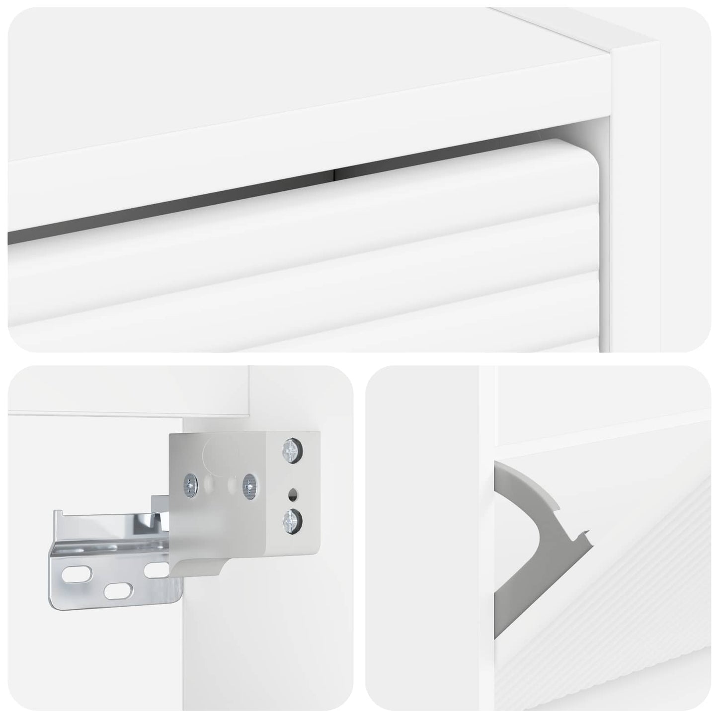 Wall-Mounted Shoe Cabinet HAARLEM 71 x 17 x 43 cm White