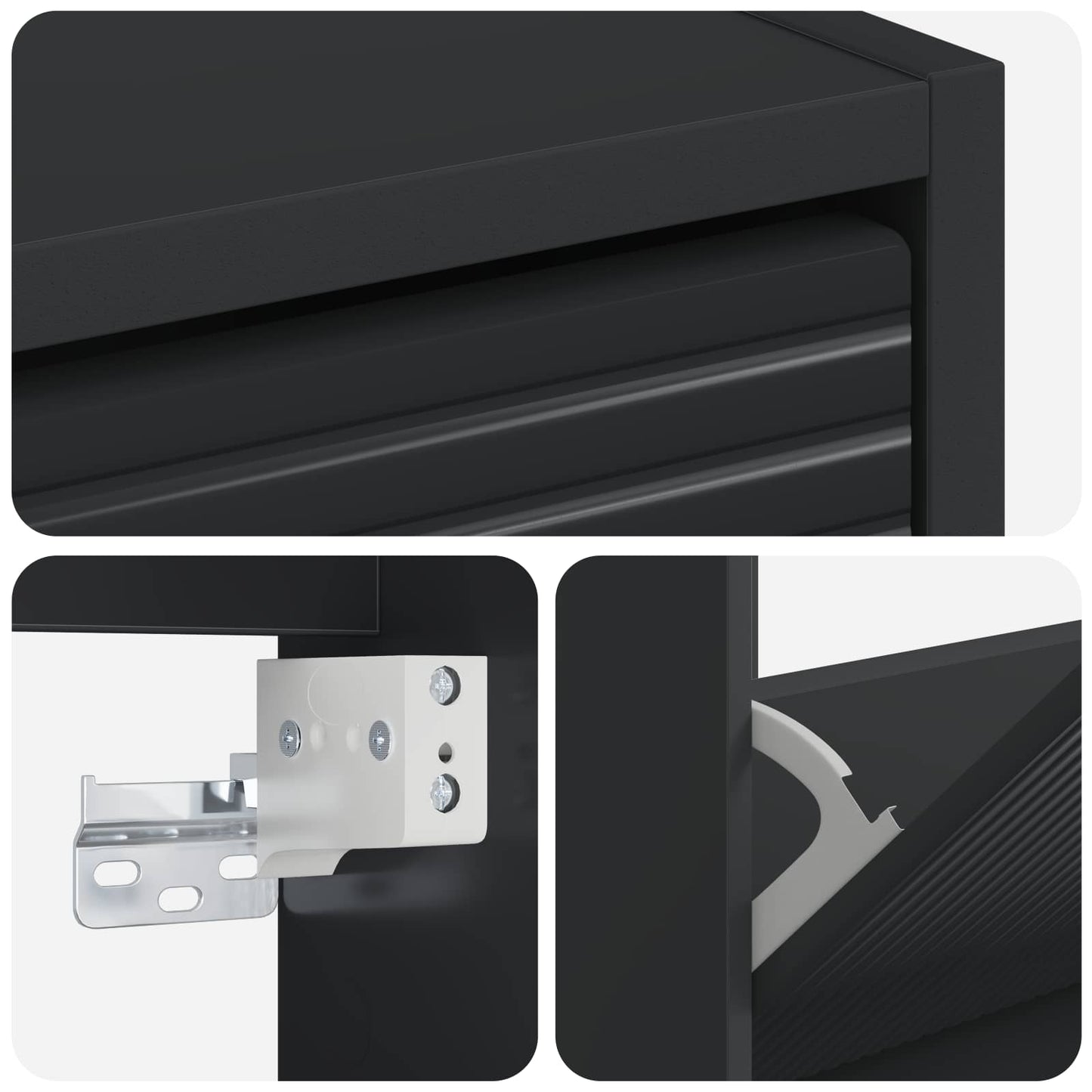 Wall-Mounted Shoe Cabinet HAARLEM 71 x 17 x 43 cm Black
