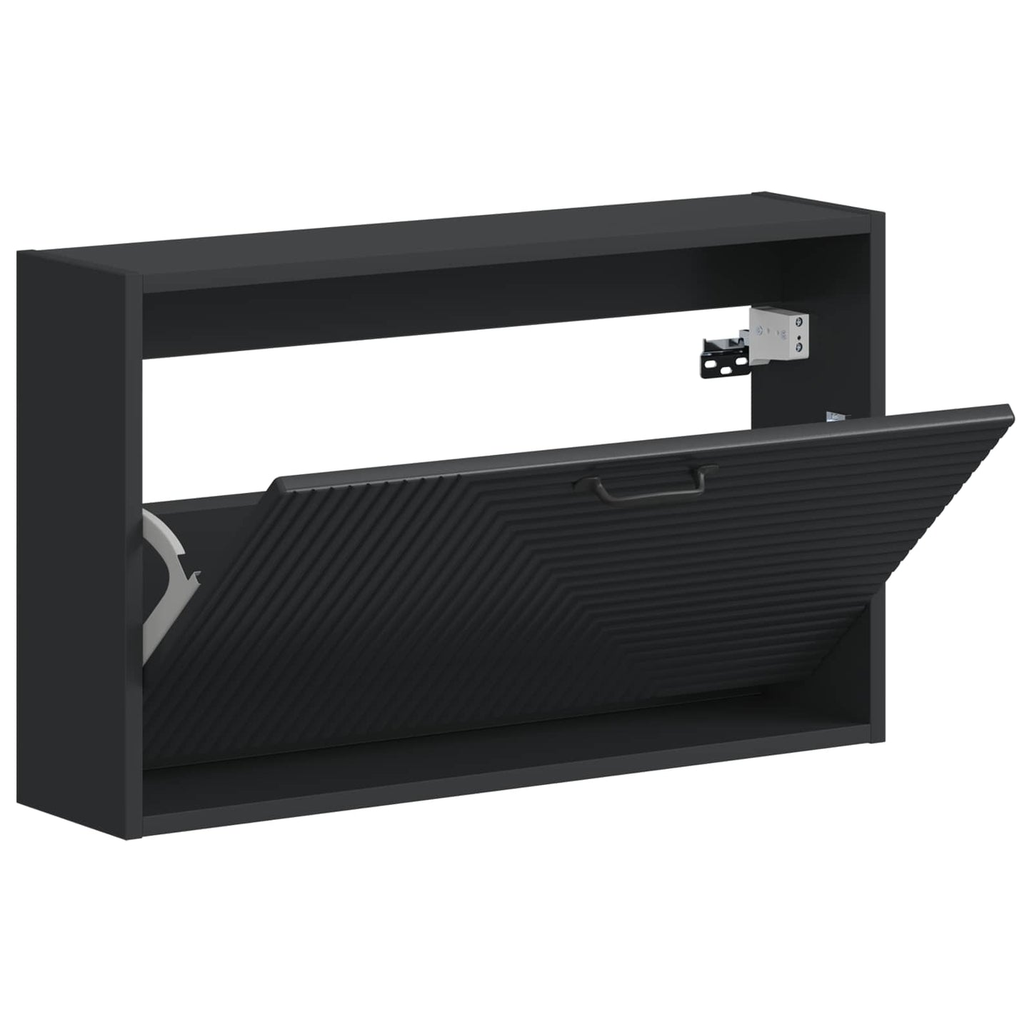 Wall-Mounted Shoe Cabinet HAARLEM 71 x 17 x 43 cm Black