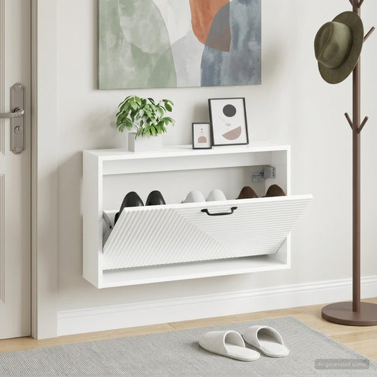 Wall-Mounted Shoe Cabinet HAARLEM 71 x 17 x 43 cm