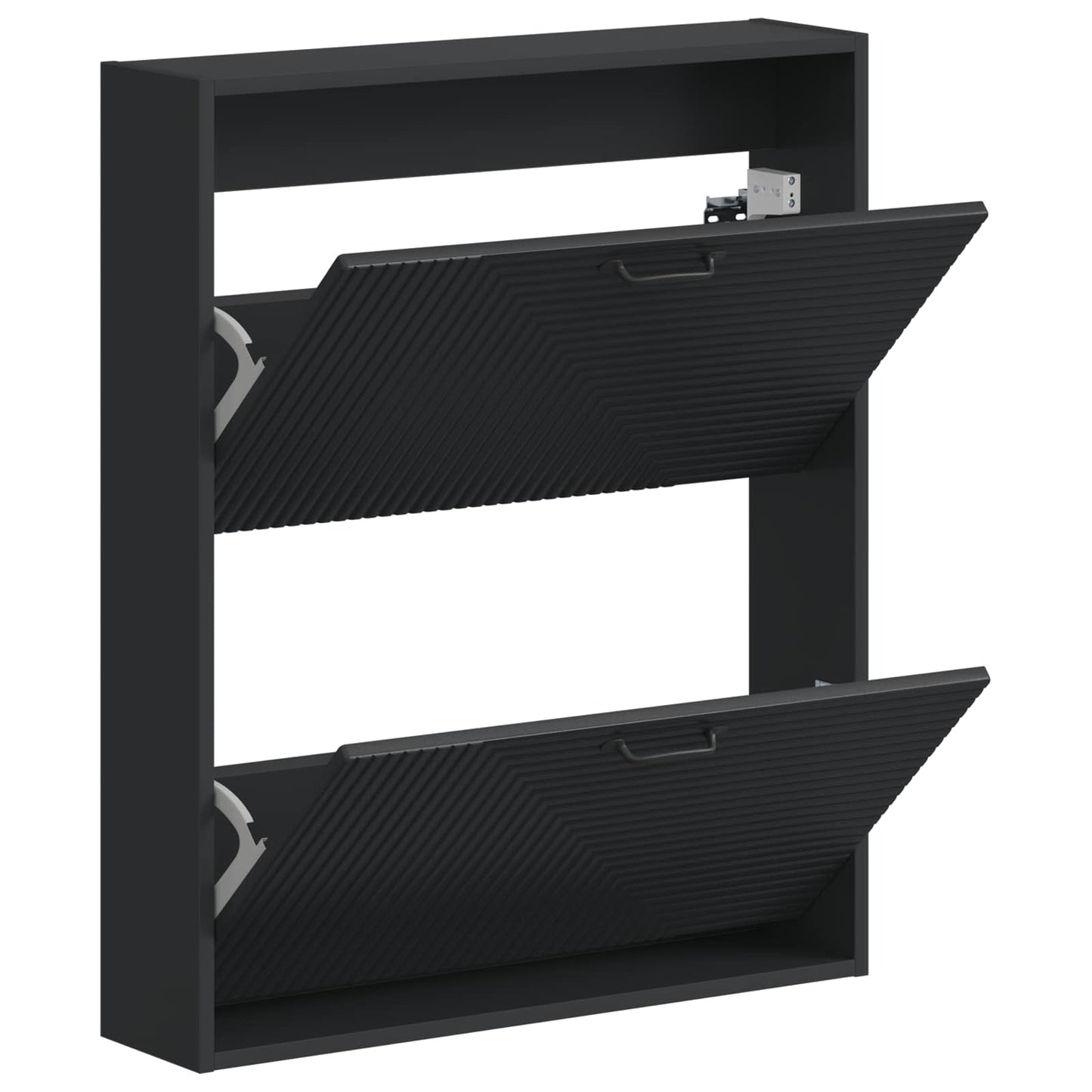 Wall-Mounted Shoe Cabinet HAARLEM 71 x 17 x 86 cm Black