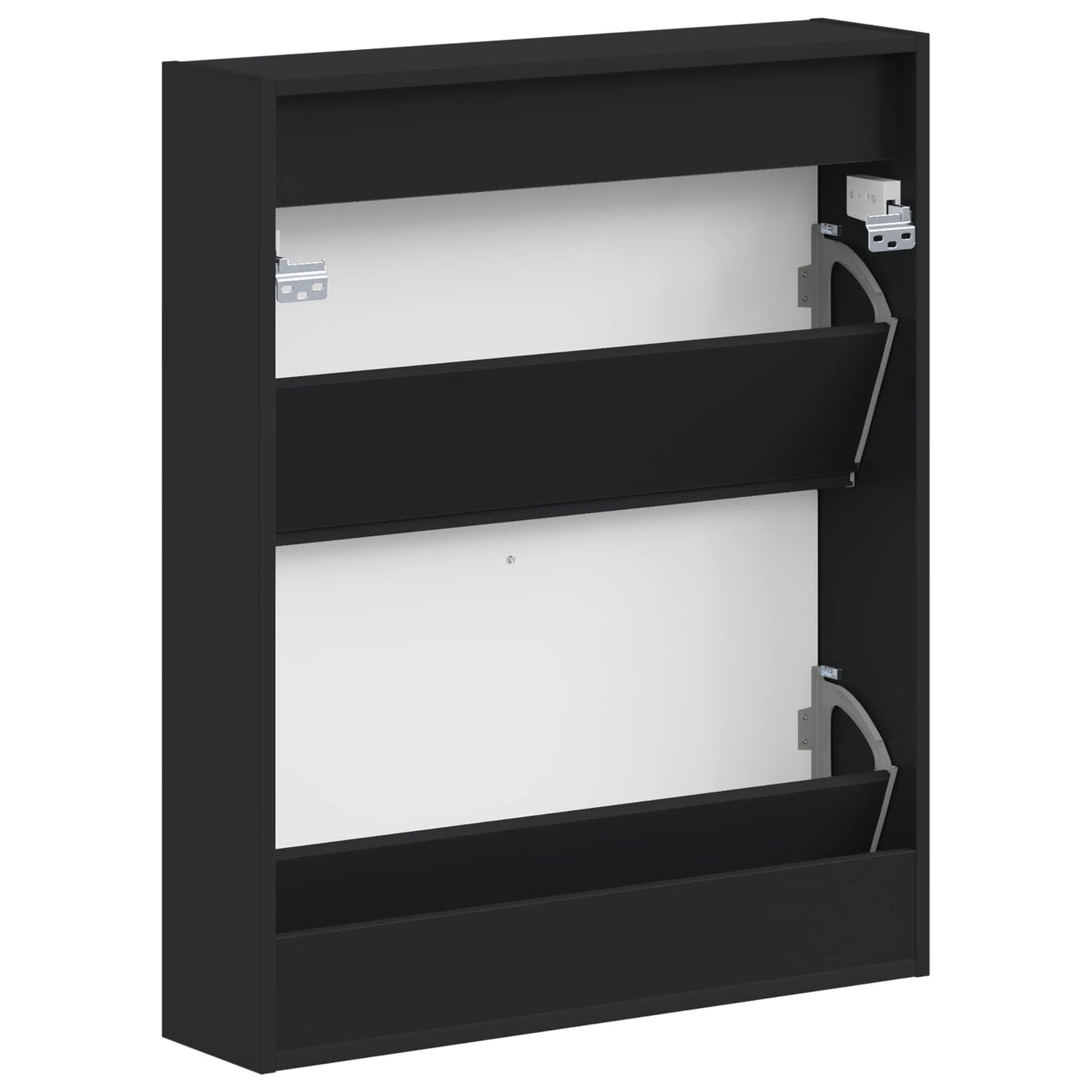 Wall-Mounted Shoe Cabinet HAARLEM 71 x 17 x 86 cm Black