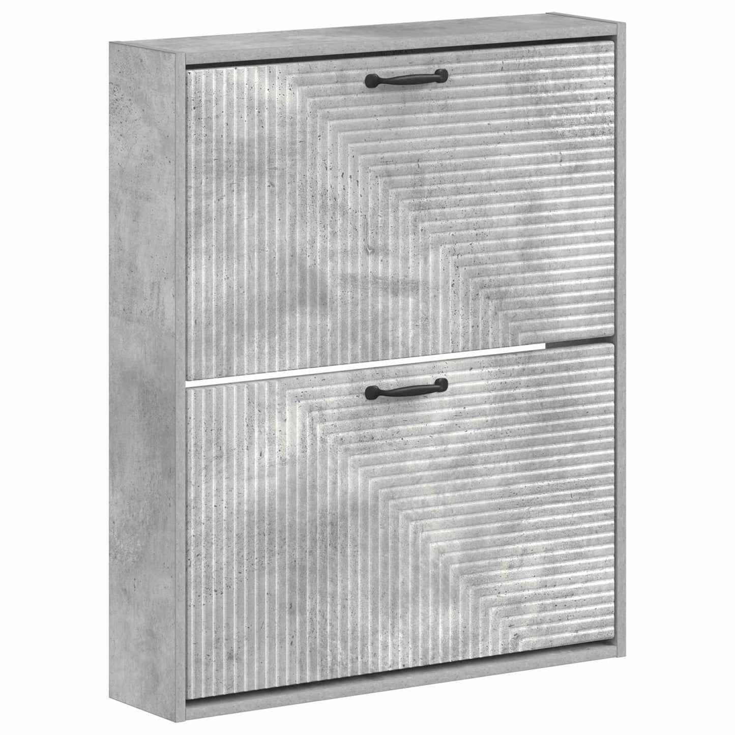 Wall-Mounted Shoe Cabinet HAARLEM 71 x 17 x 86 cm Concrete Grey