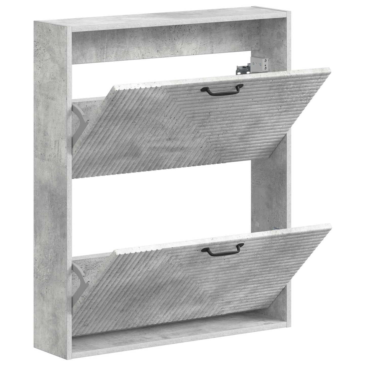 Wall-Mounted Shoe Cabinet HAARLEM 71 x 17 x 86 cm Concrete Grey