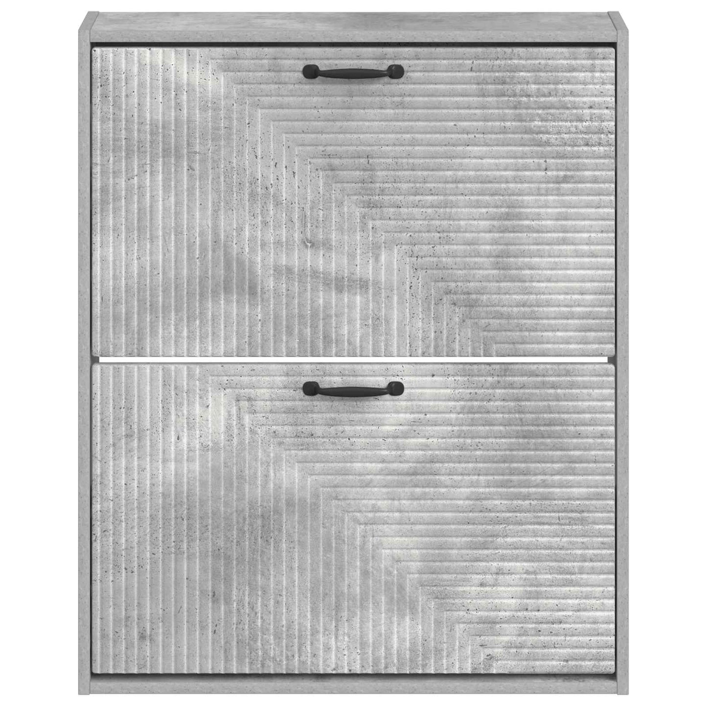 Wall-Mounted Shoe Cabinet HAARLEM 71 x 17 x 86 cm Concrete Grey