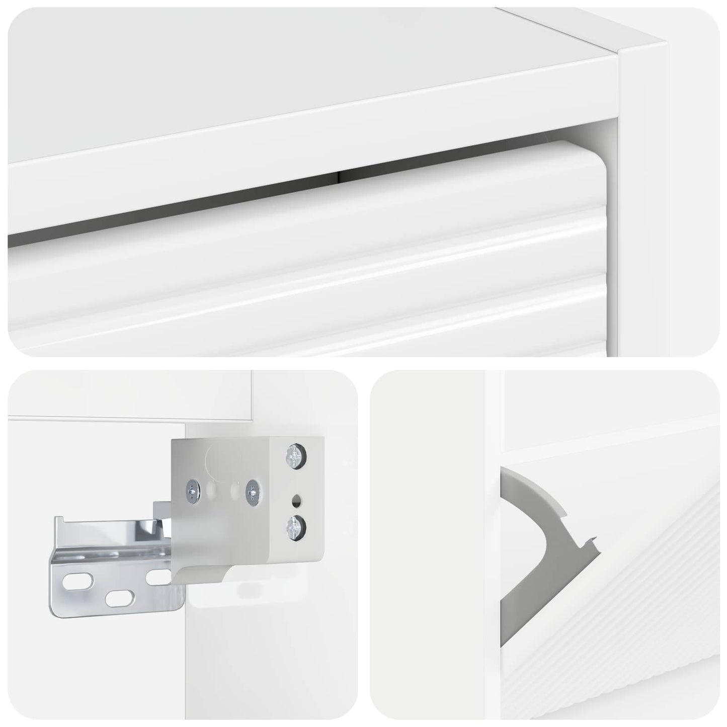 Wall-Mounted Shoe Cabinet HAARLEM 71 x 17 x 86 cm