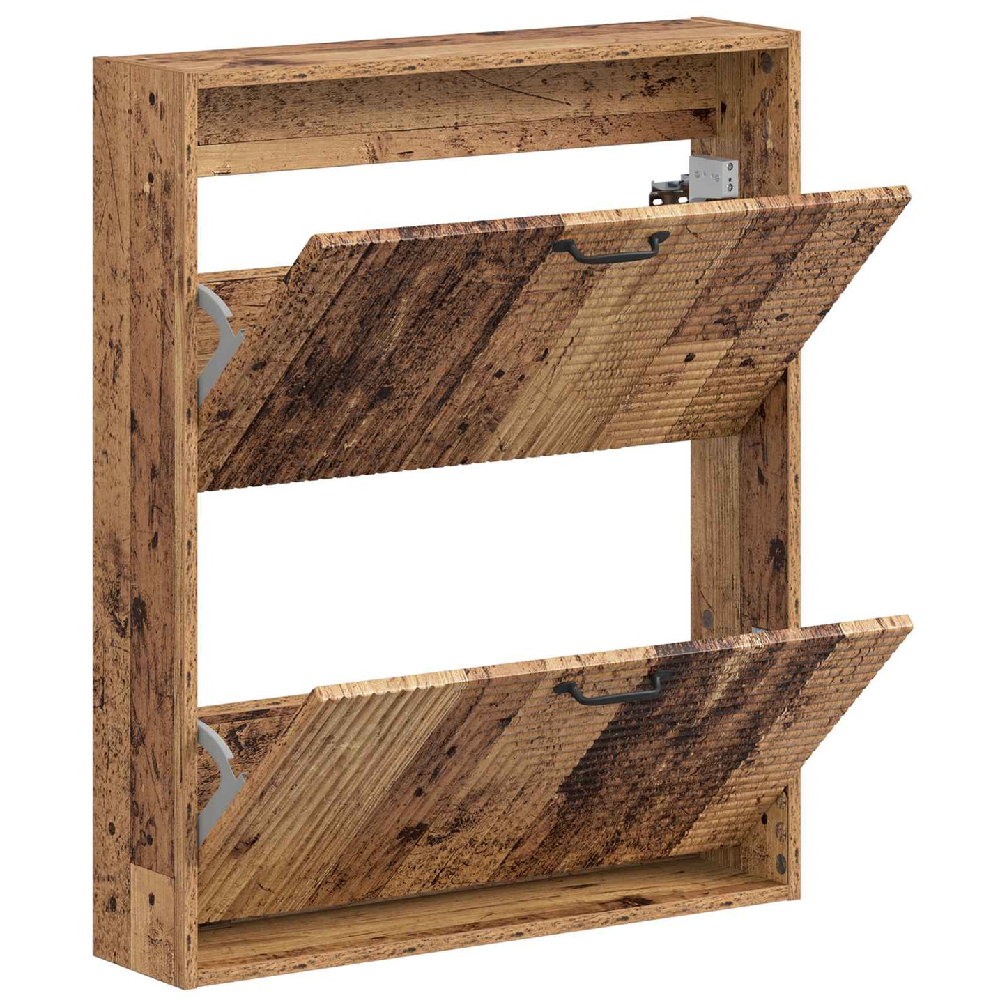 Wall-Mounted Shoe Cabinet HAARLEM 71 x 17 x 86 cm Old Wood