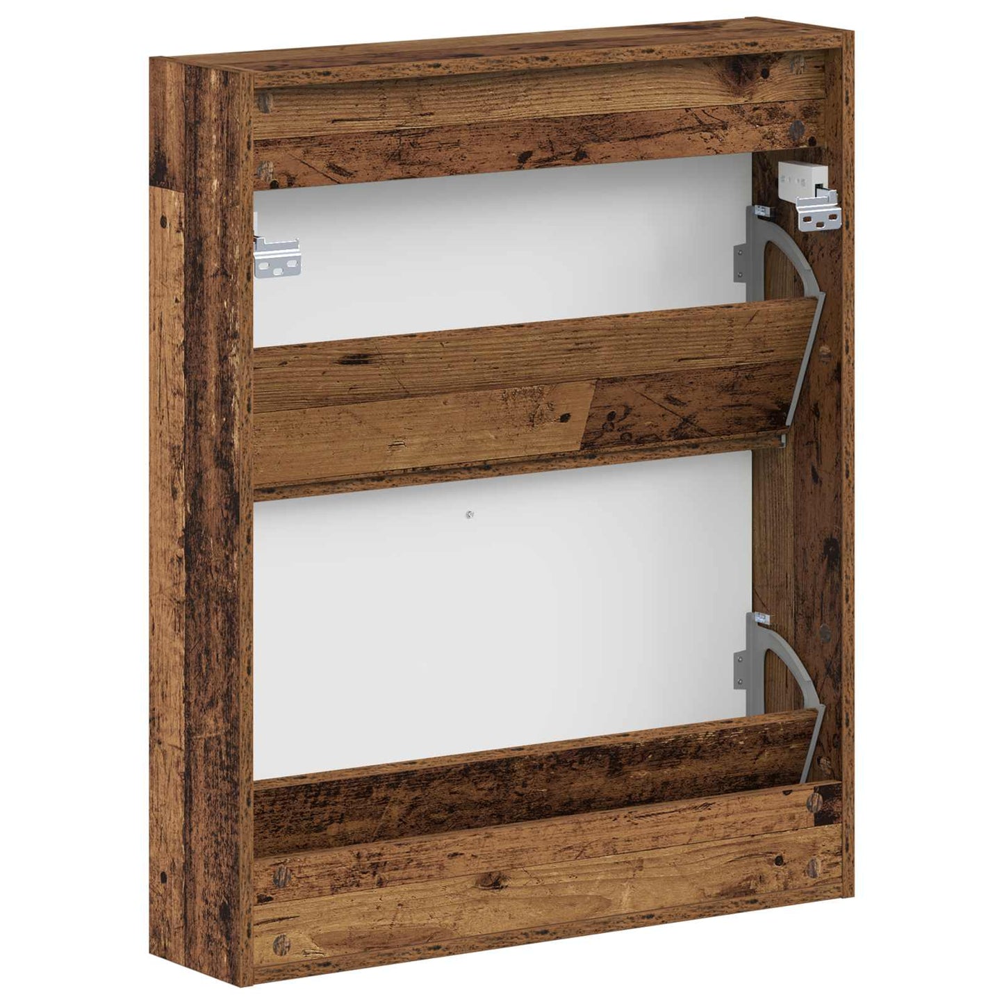 Wall-Mounted Shoe Cabinet HAARLEM 71 x 17 x 86 cm Old Wood