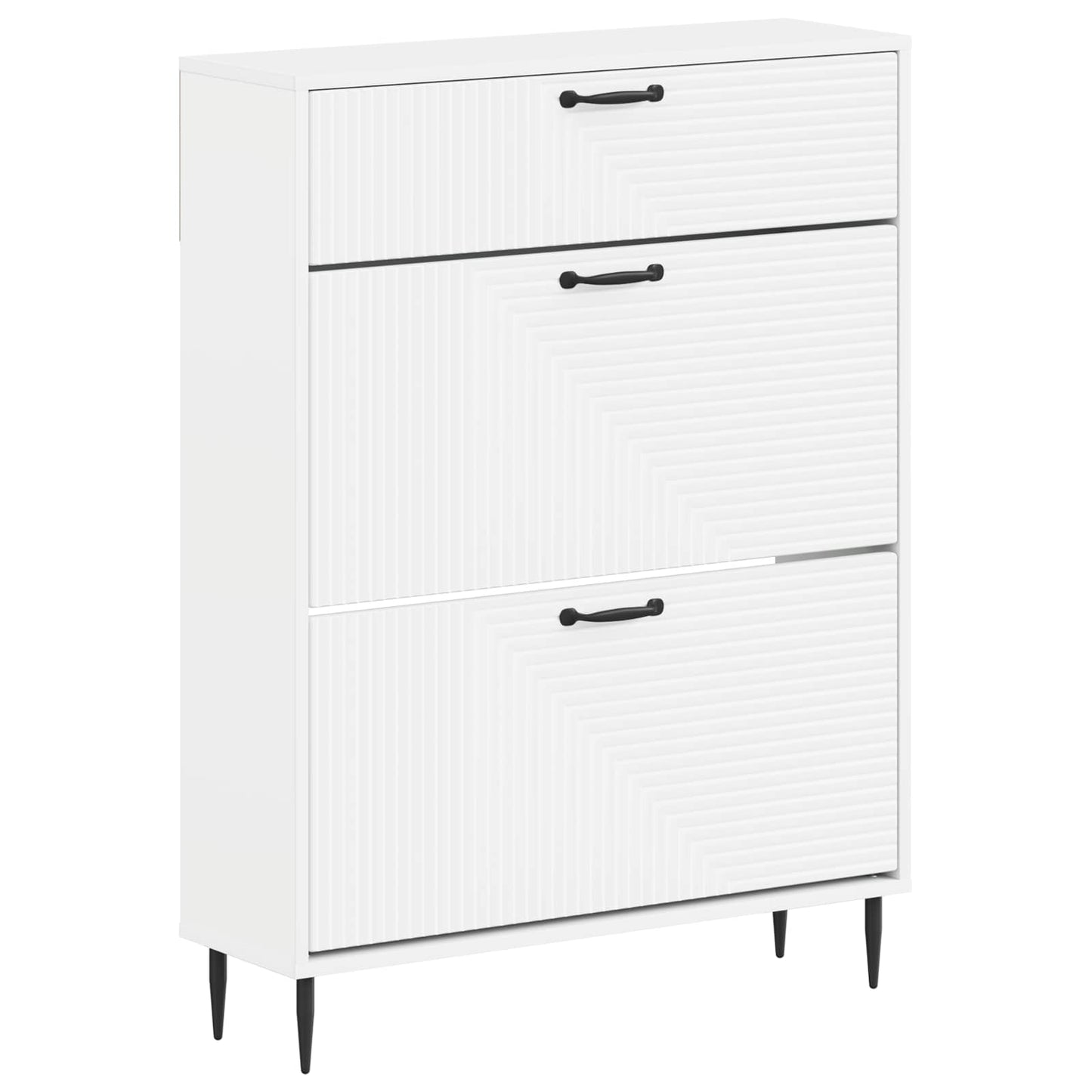 Shoe Cabinet HAARLEM 78 x 24 x 103 cm Engineered Wood White