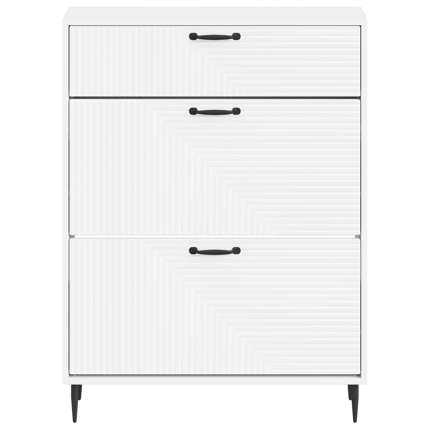 Shoe Cabinet HAARLEM 78 x 24 x 103 cm Engineered Wood White