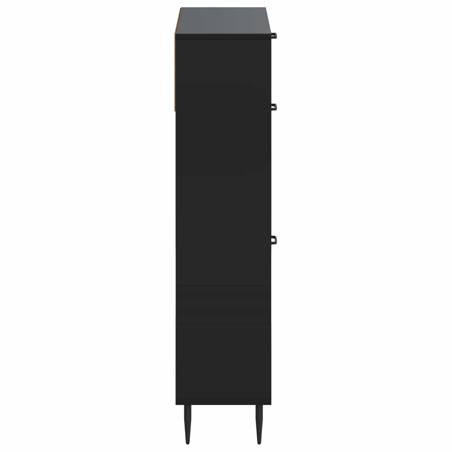 Shoe Cabinet HAARLEM 78 x 24 x 103 cm Engineered Wood Black