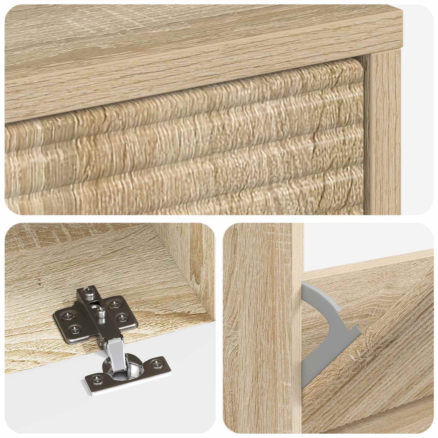 Shoe Cabinet HAARLEM 78 x 24 x 103 cm Engineered Wood