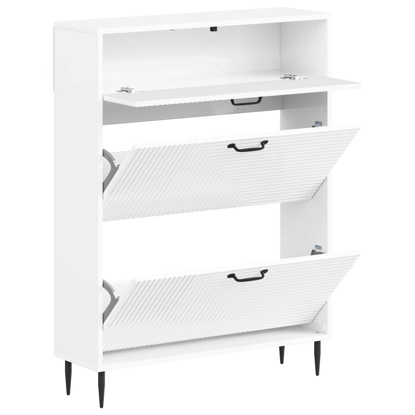 Shoe Cabinet HAARLEM 78 x 24 x 103 cm Engineered Wood