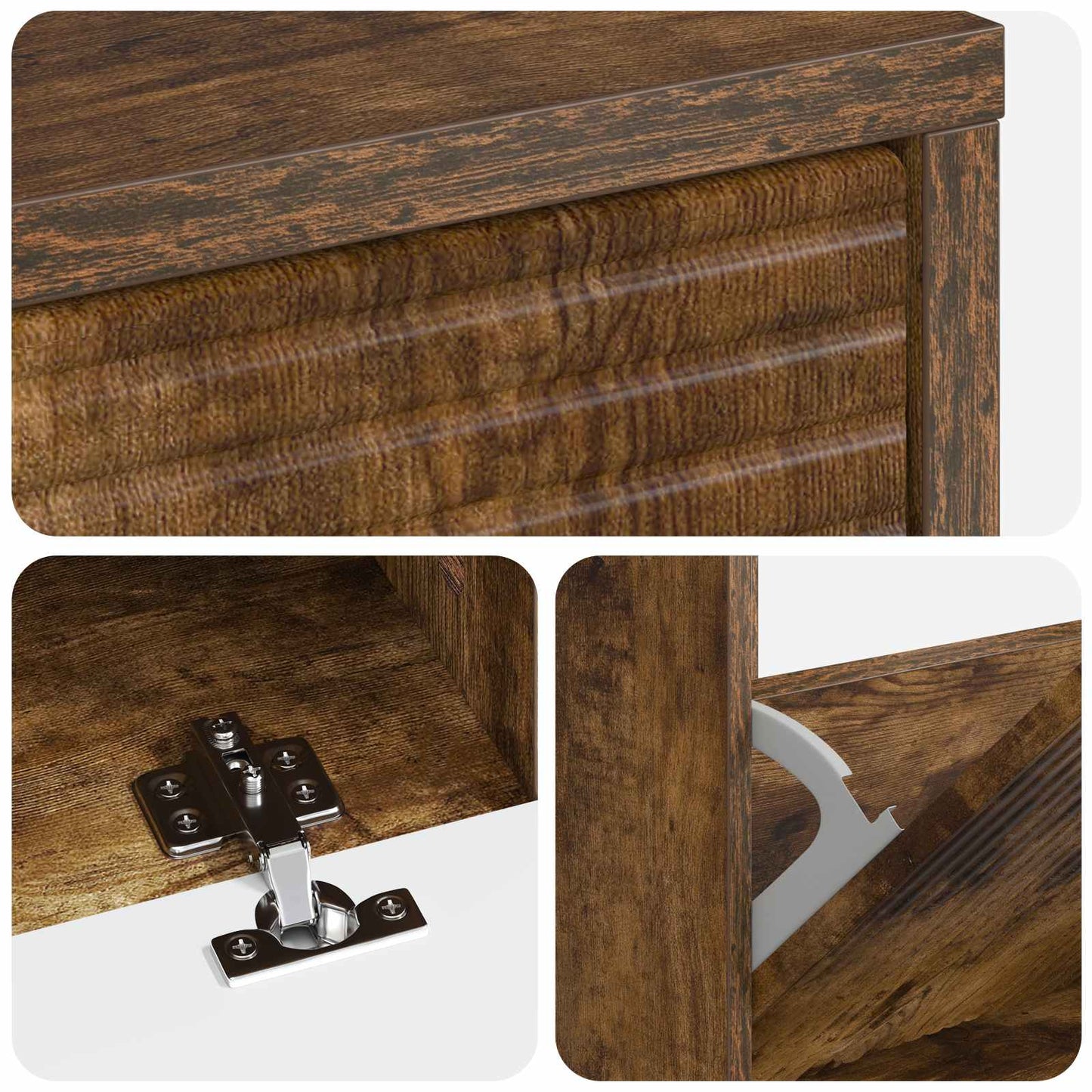 Shoe Cabinet HAARLEM 78 x 24 x 103 cm Engineered Wood