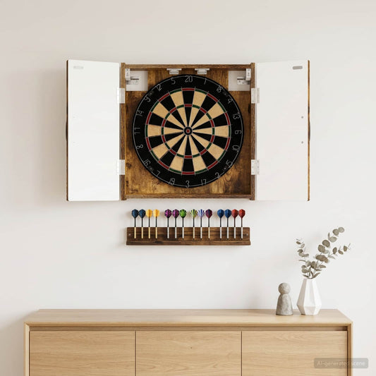 Dartboard Cabinet UTRECHT Smoked Oak 52.5 x 10.5 x 53.5 cm