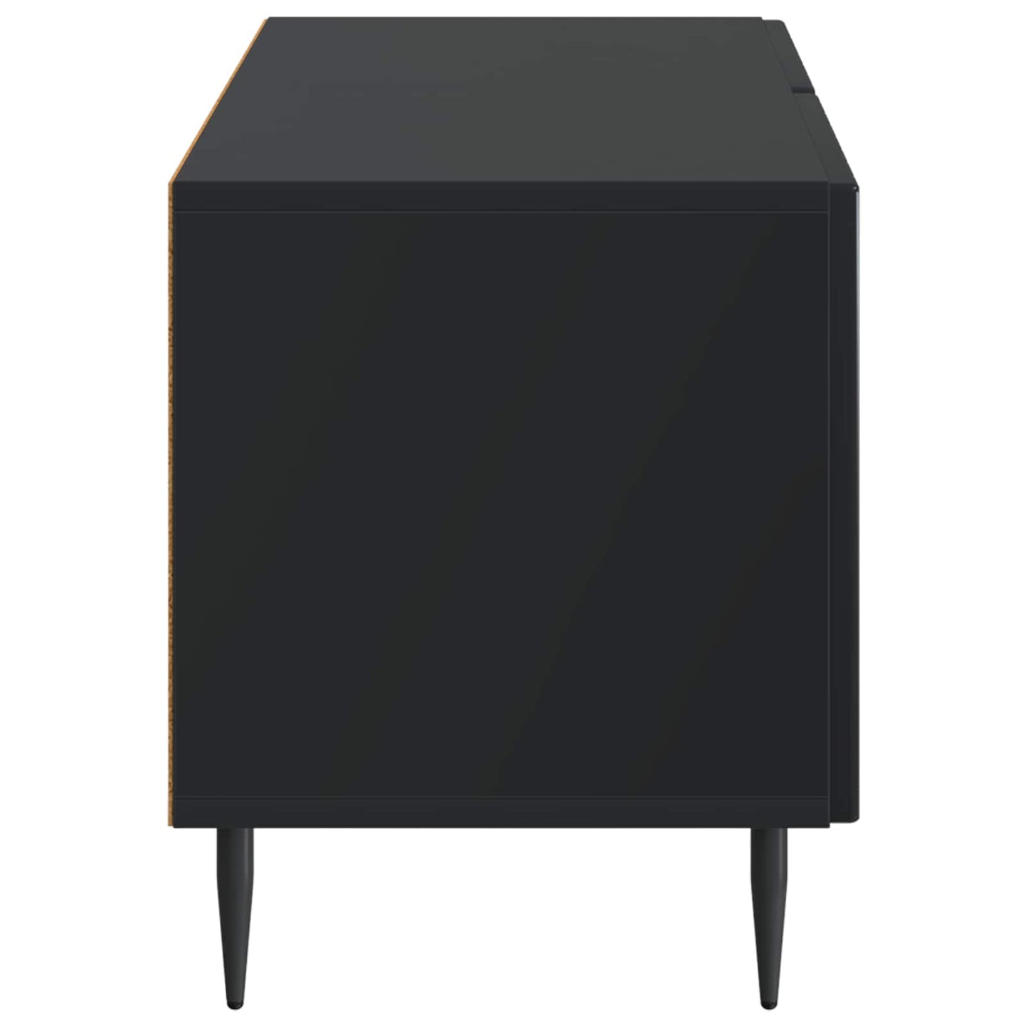 TV Cabinet Black Engineered Wood