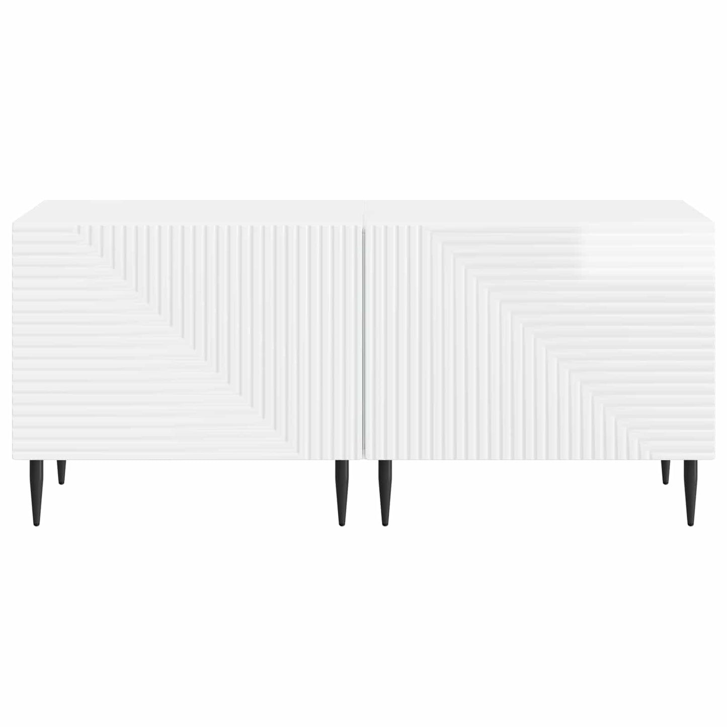 TV Cabinet High Gloss White Engineered Wood