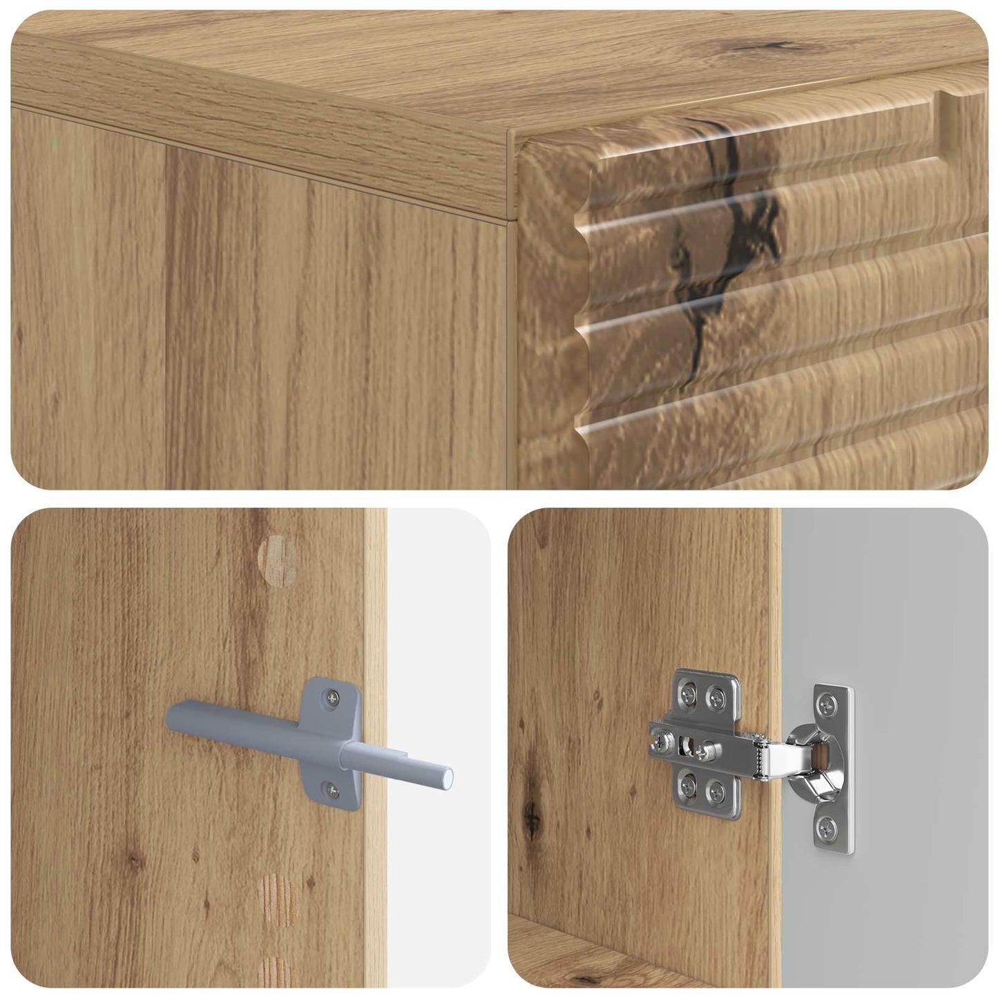 TV Cabinet Artisan Oak Engineered Wood