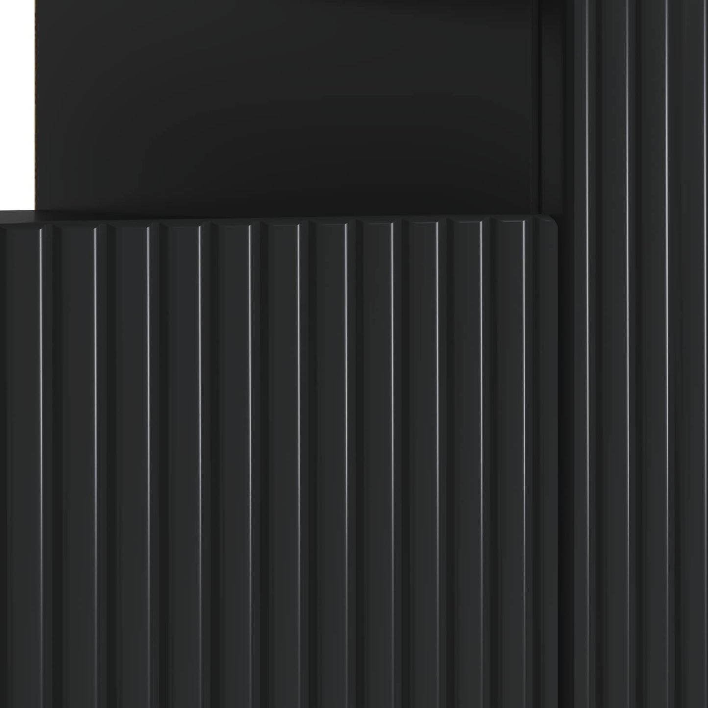 LED TV Cabinet Black Engineered Wood