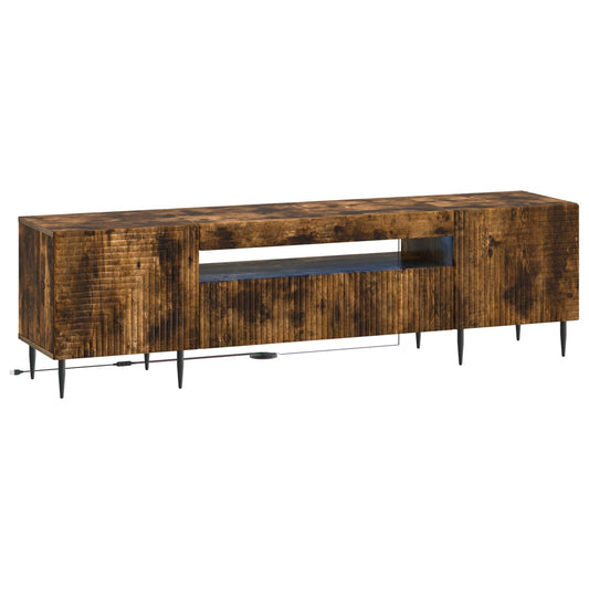 LED TV Cabinet Smoked Oak Engineered Wood