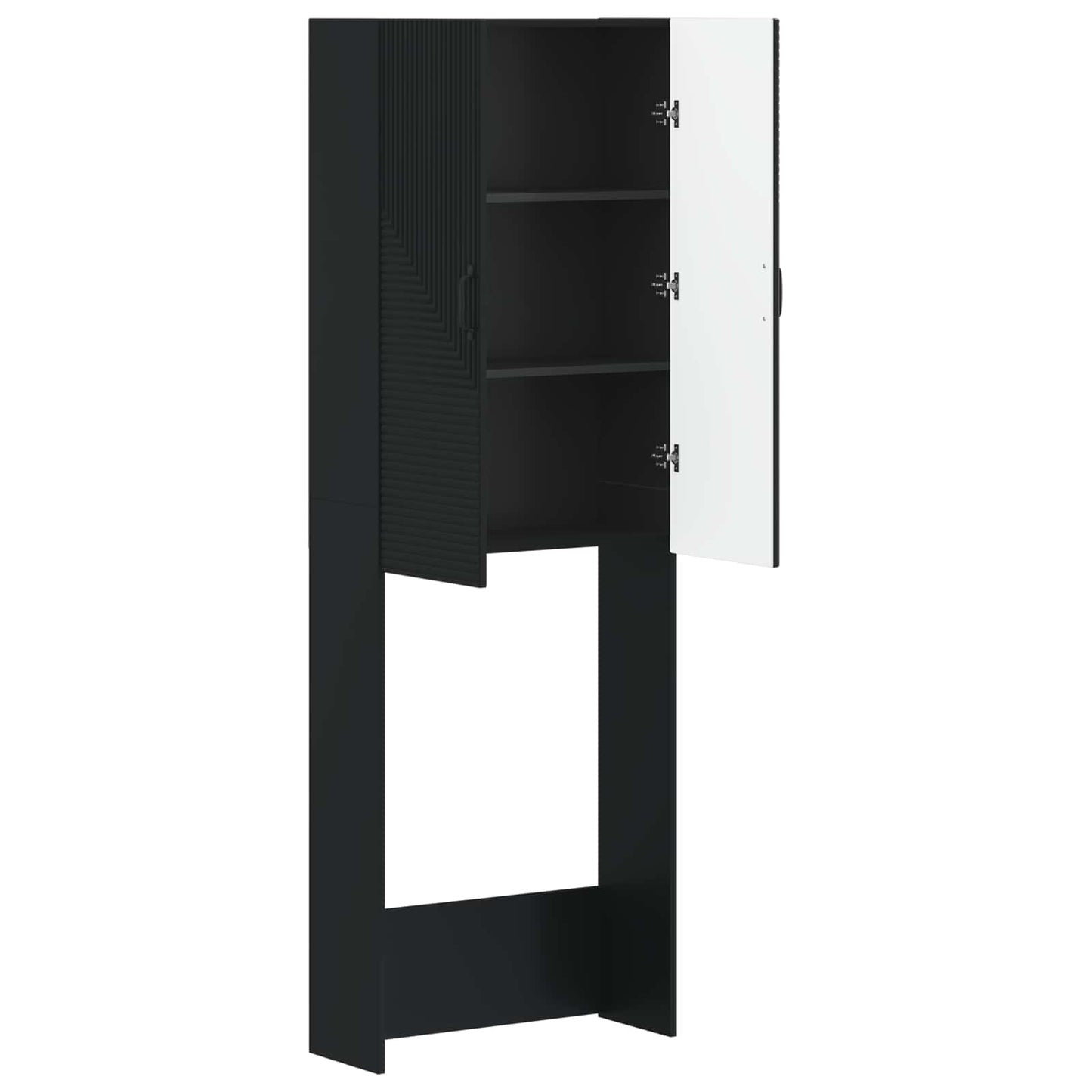 Toilet Cabinet HAARLEM Black 66 x 25.5 x 190 cm Engineered Wood