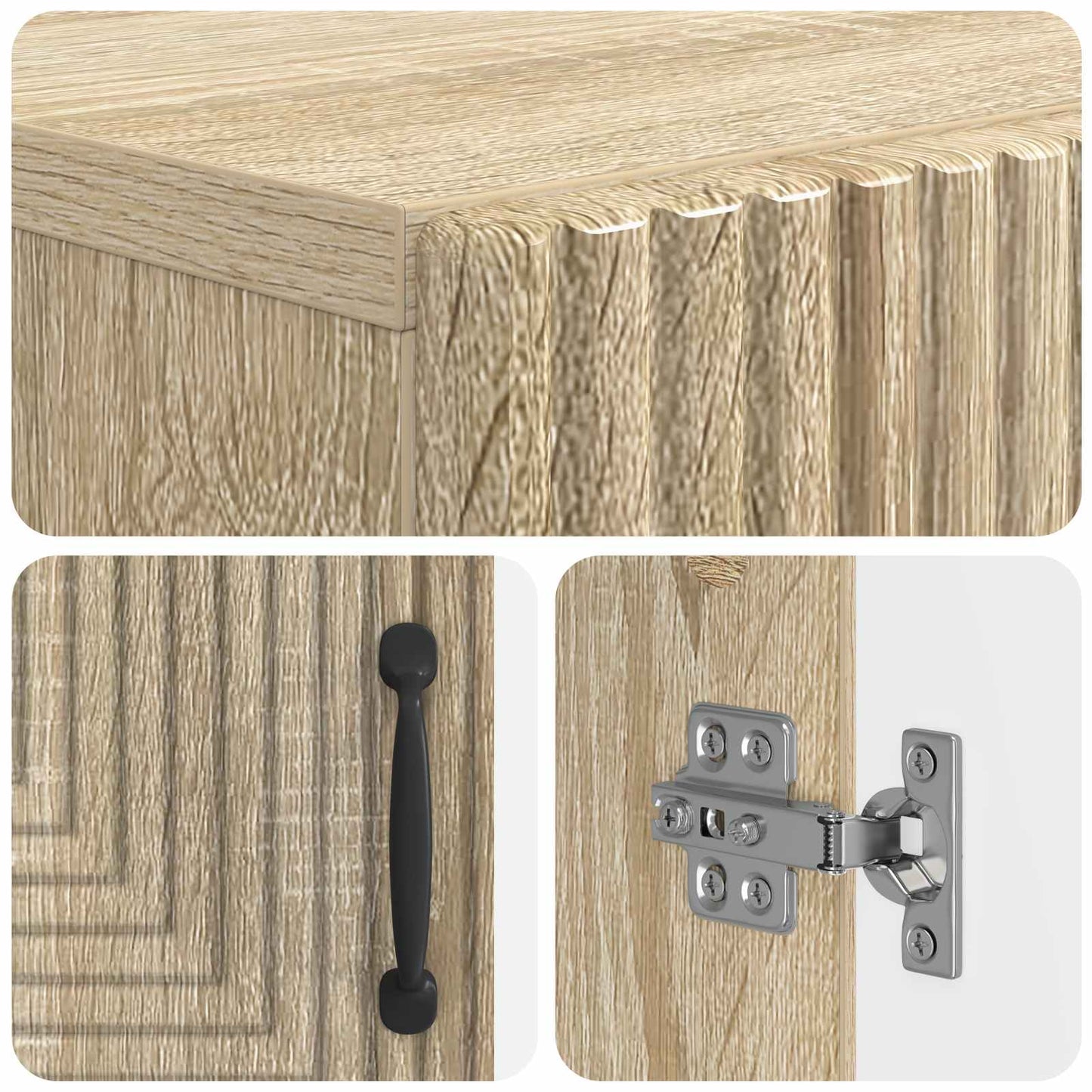 Toilet Cabinet HAARLEM Sonoma Oak 66 x 25.5 x 190 cm