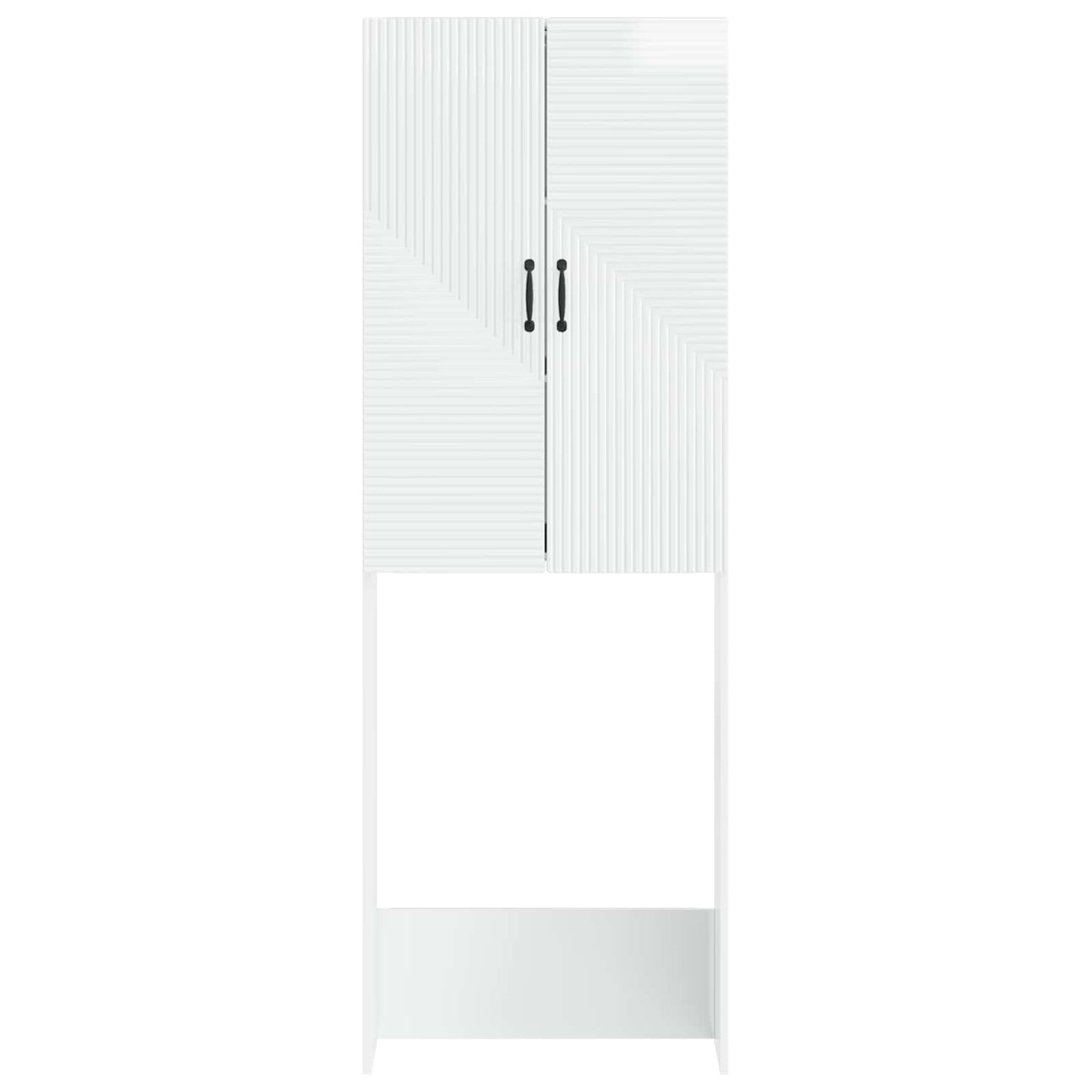 Toilet Cabinet HAARLEM High Gloss White 66 x 25.5 x 190 cm
