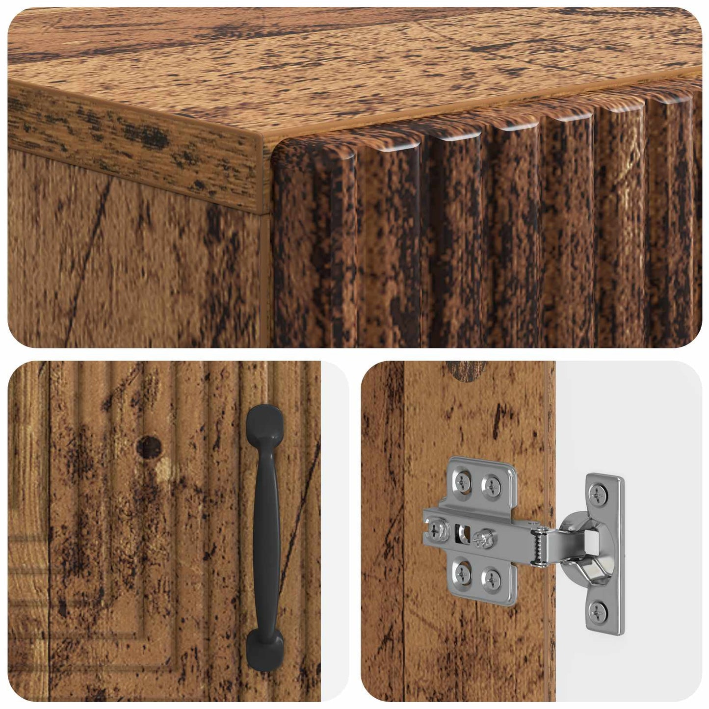 Toilet Cabinet HAARLEM Old Wood 66 x 25.5 x 190 cm