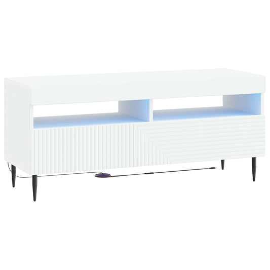LED TV Cabinet White Engineered Wood