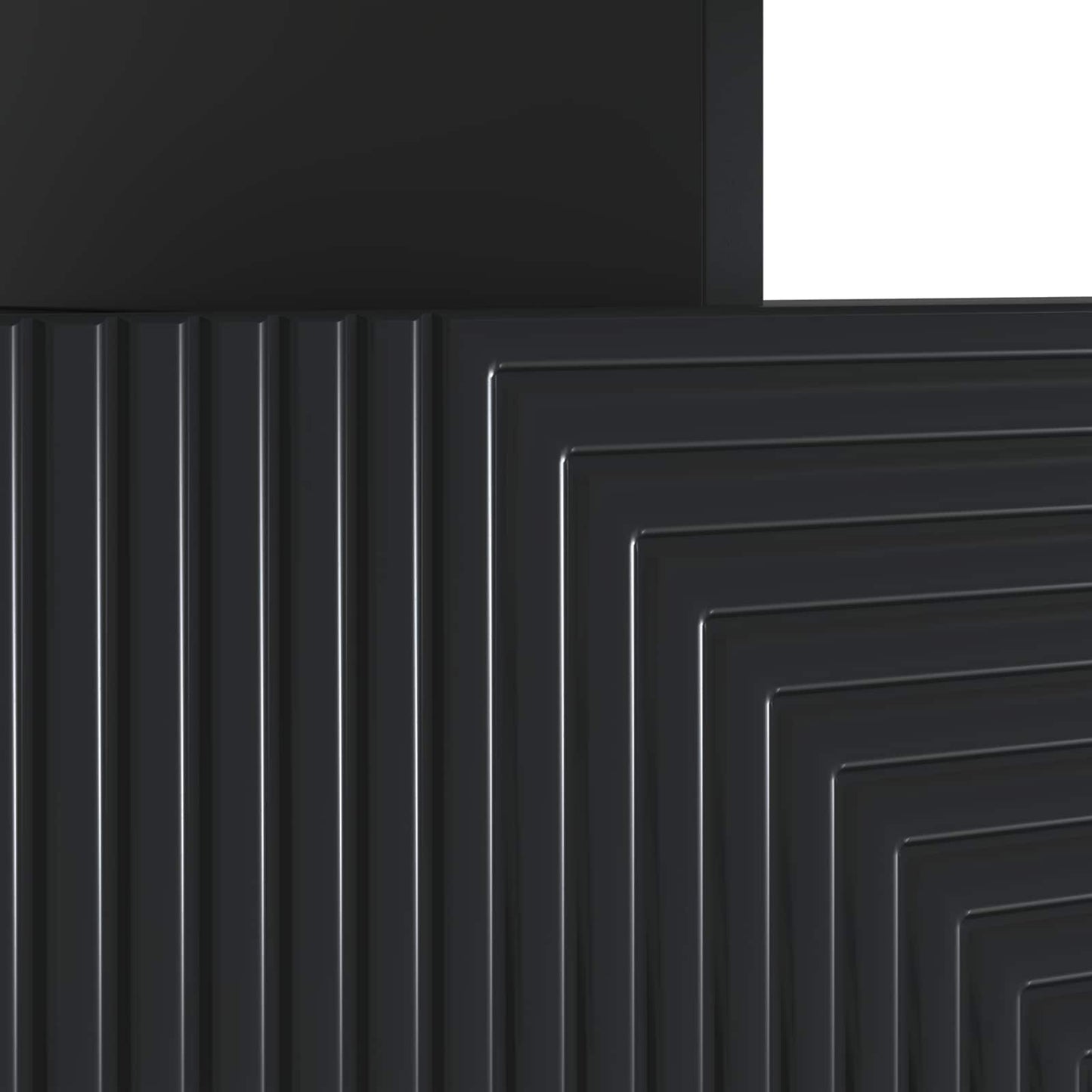 LED TV Cabinet Black Engineered Wood