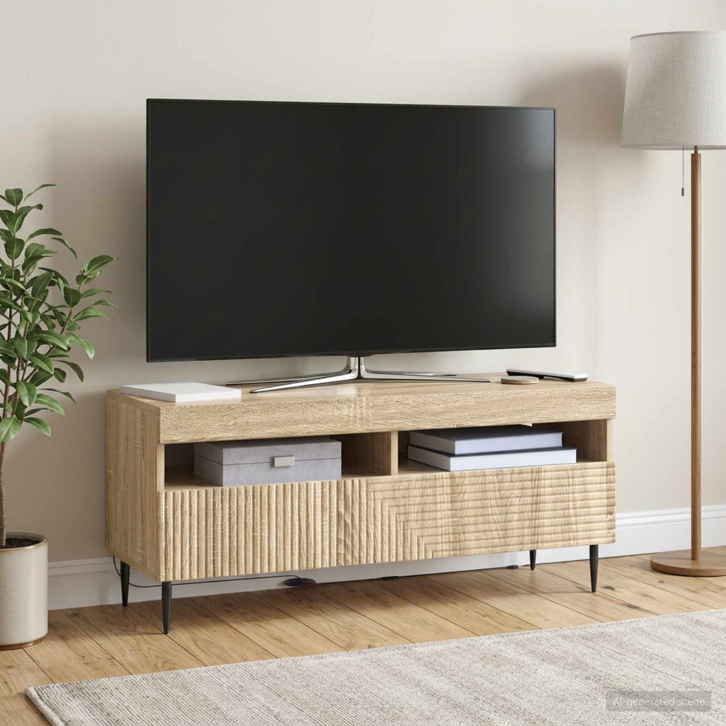 LED TV Cabinet Sonoma Oak Engineered Wood