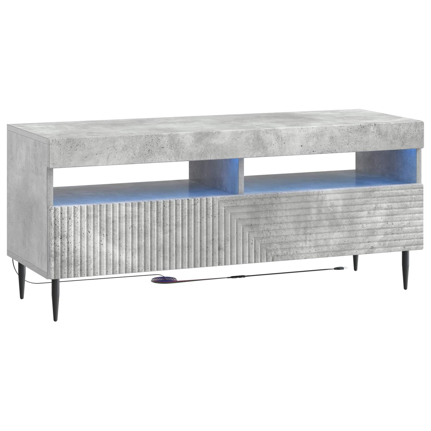 LED TV Cabinet Concrete Grey Engineered Wood