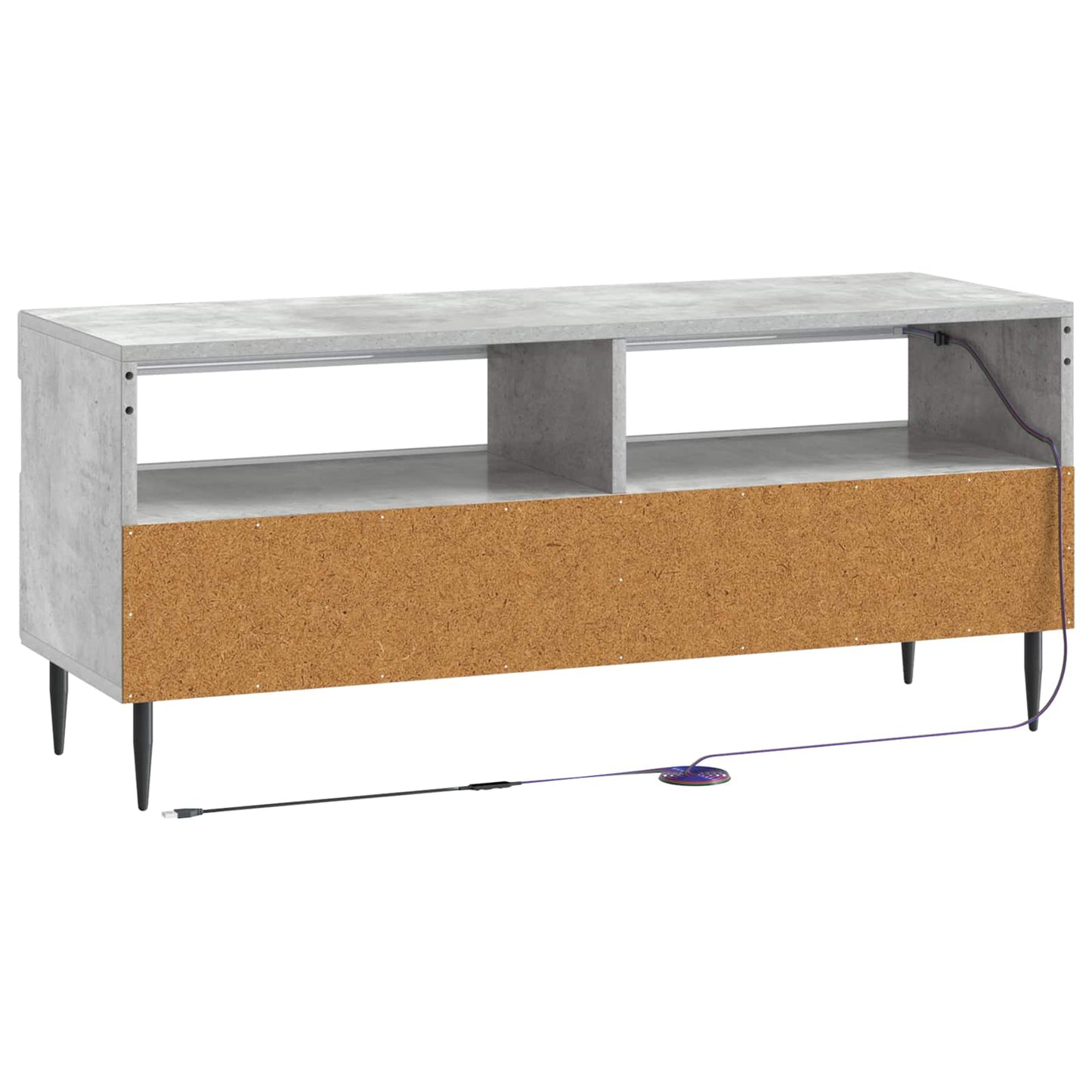 LED TV Cabinet Concrete Grey Engineered Wood