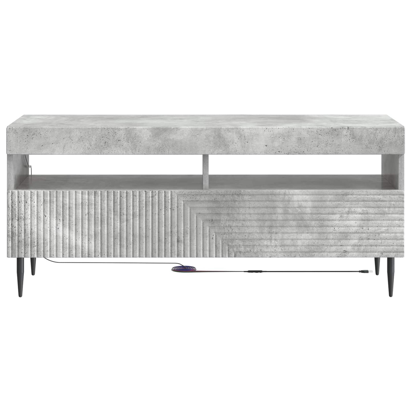 LED TV Cabinet Concrete Grey Engineered Wood