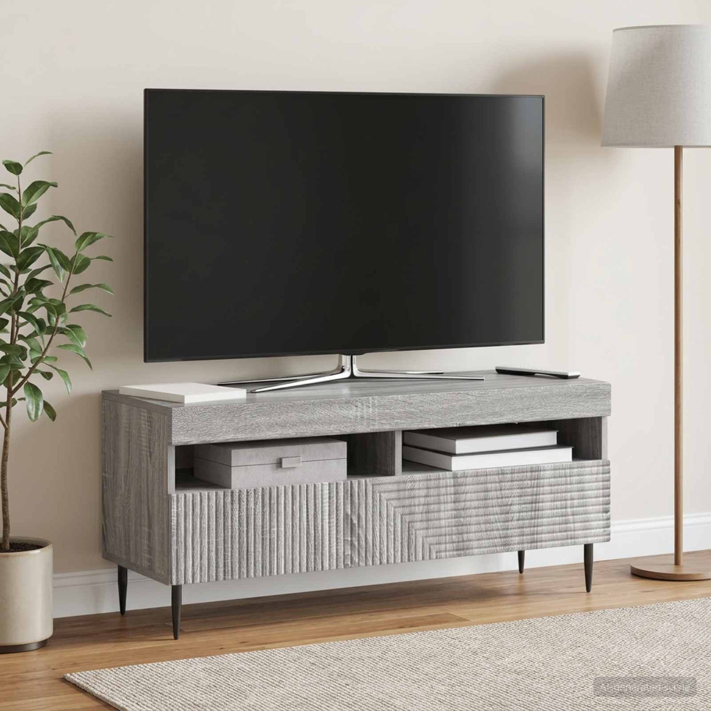 LED TV Cabinet Grey Sonoma Engineered Wood