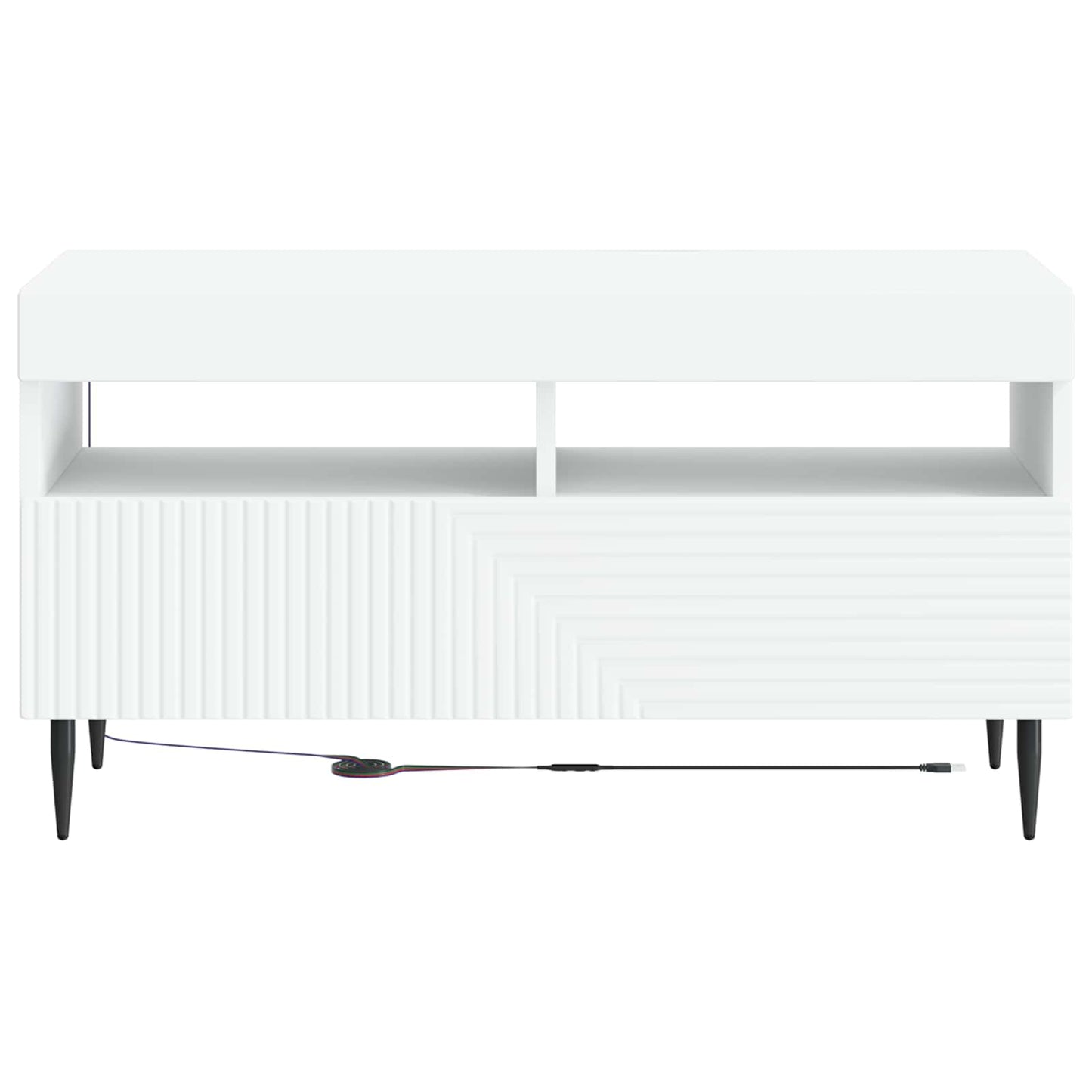LED TV Cabinet White Engineered Wood
