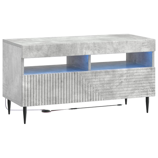 LED TV Cabinet Concrete Grey Engineered Wood