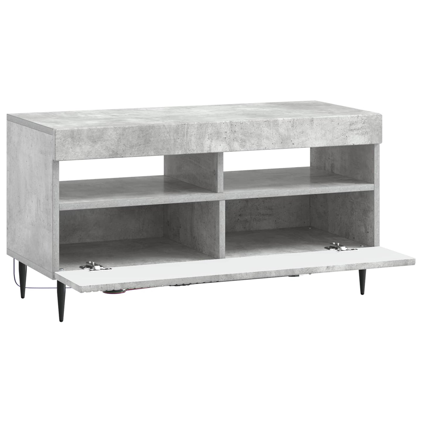 LED TV Cabinet Concrete Grey Engineered Wood